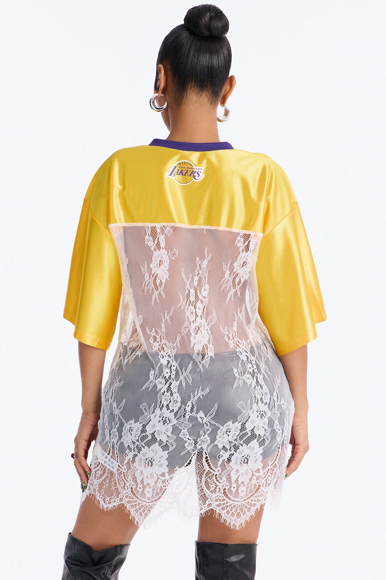 NBA LA Lakers Lace Top - White