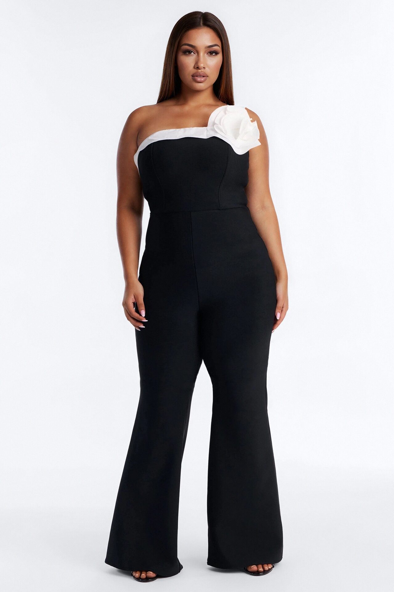 Fraya Bandage Flare Jumpsuit - Black