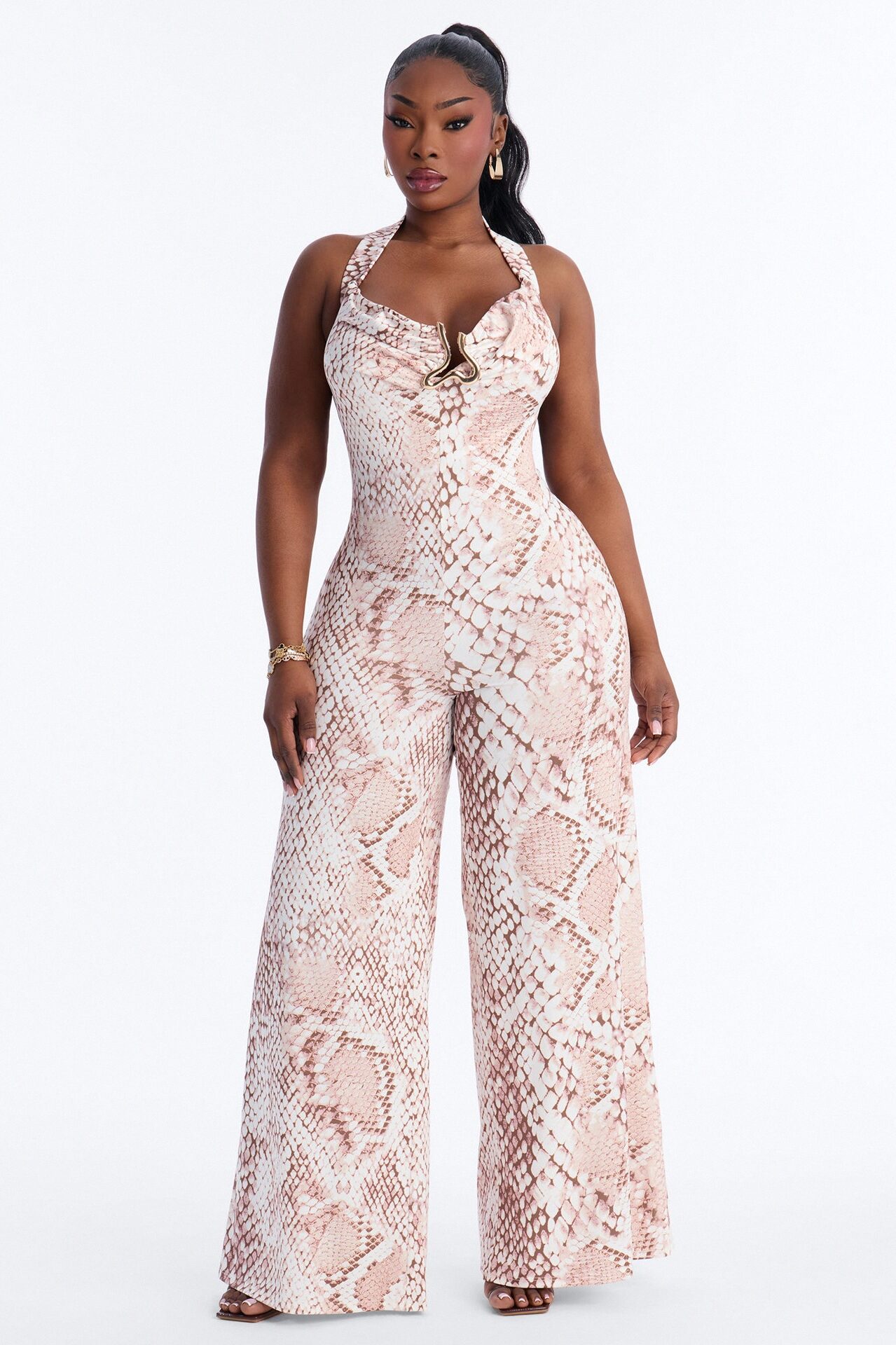 Heat Check Animal Print Jumpsuit - Brown/combo