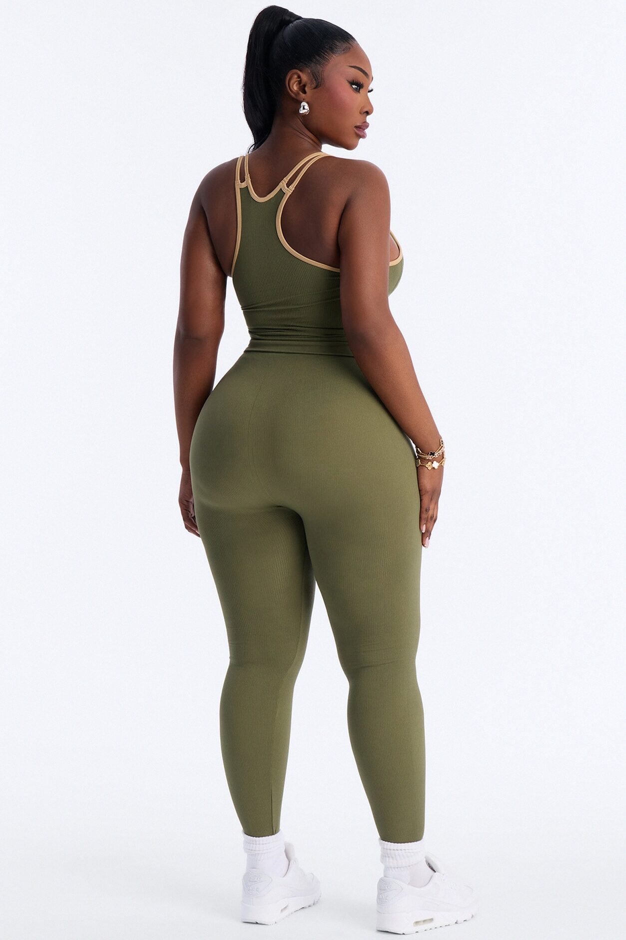 High Impact Seamless Legging Set - Olive