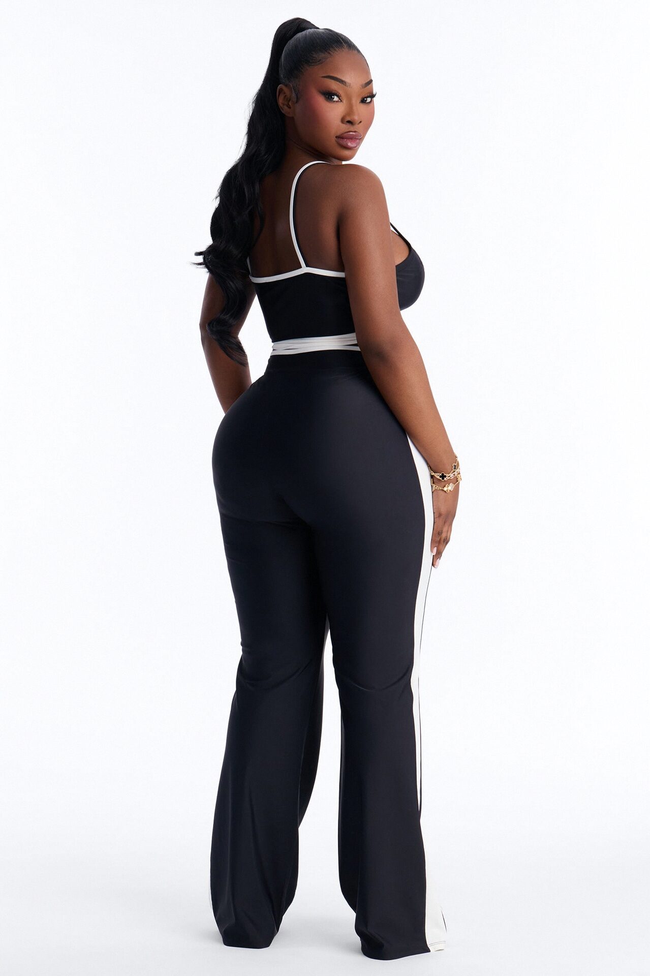 Workout Babe Flare Legging Set - Black