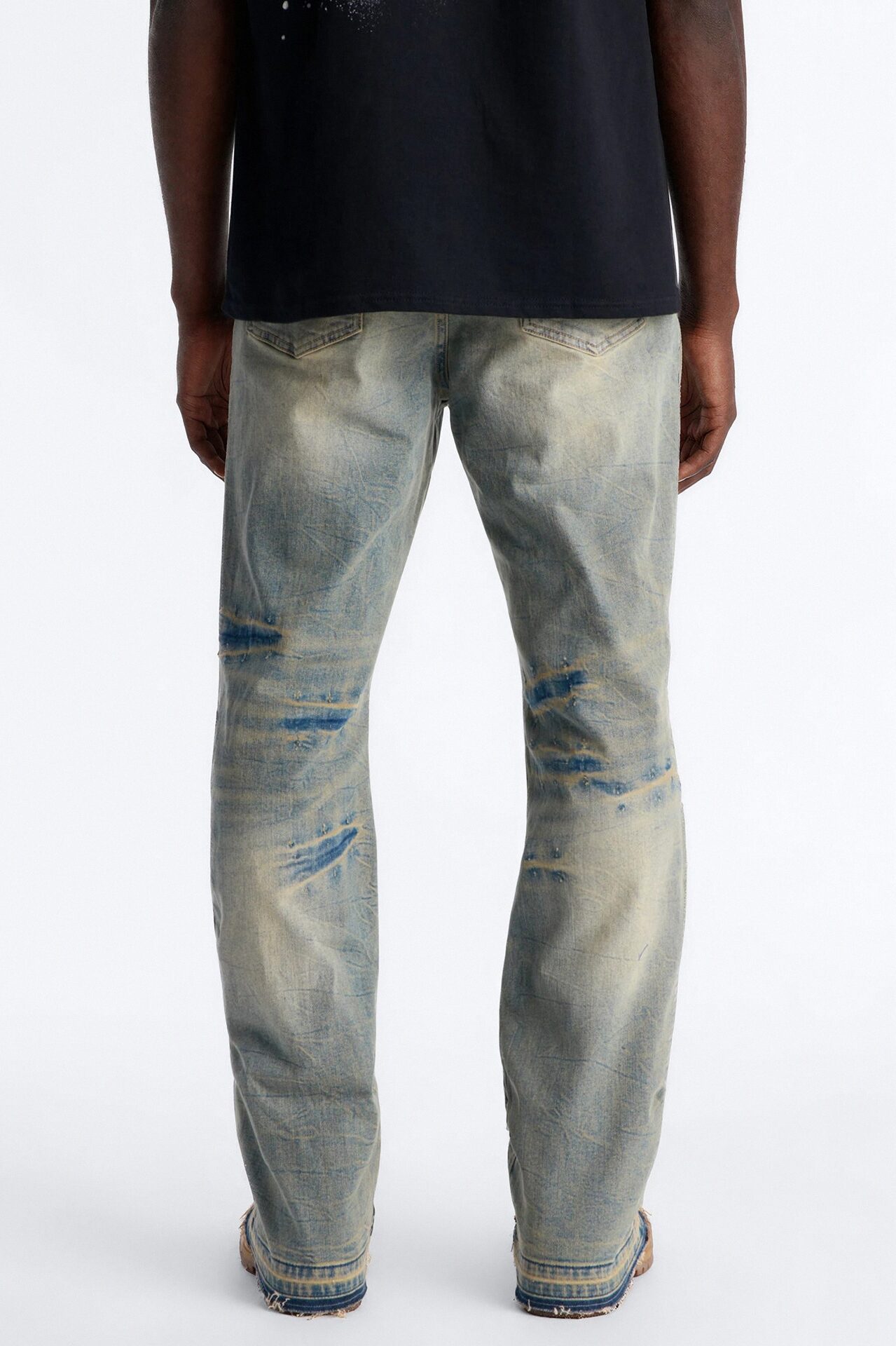 Undercover Slim Stacked Flare Jeans - Vintage Blue Wash