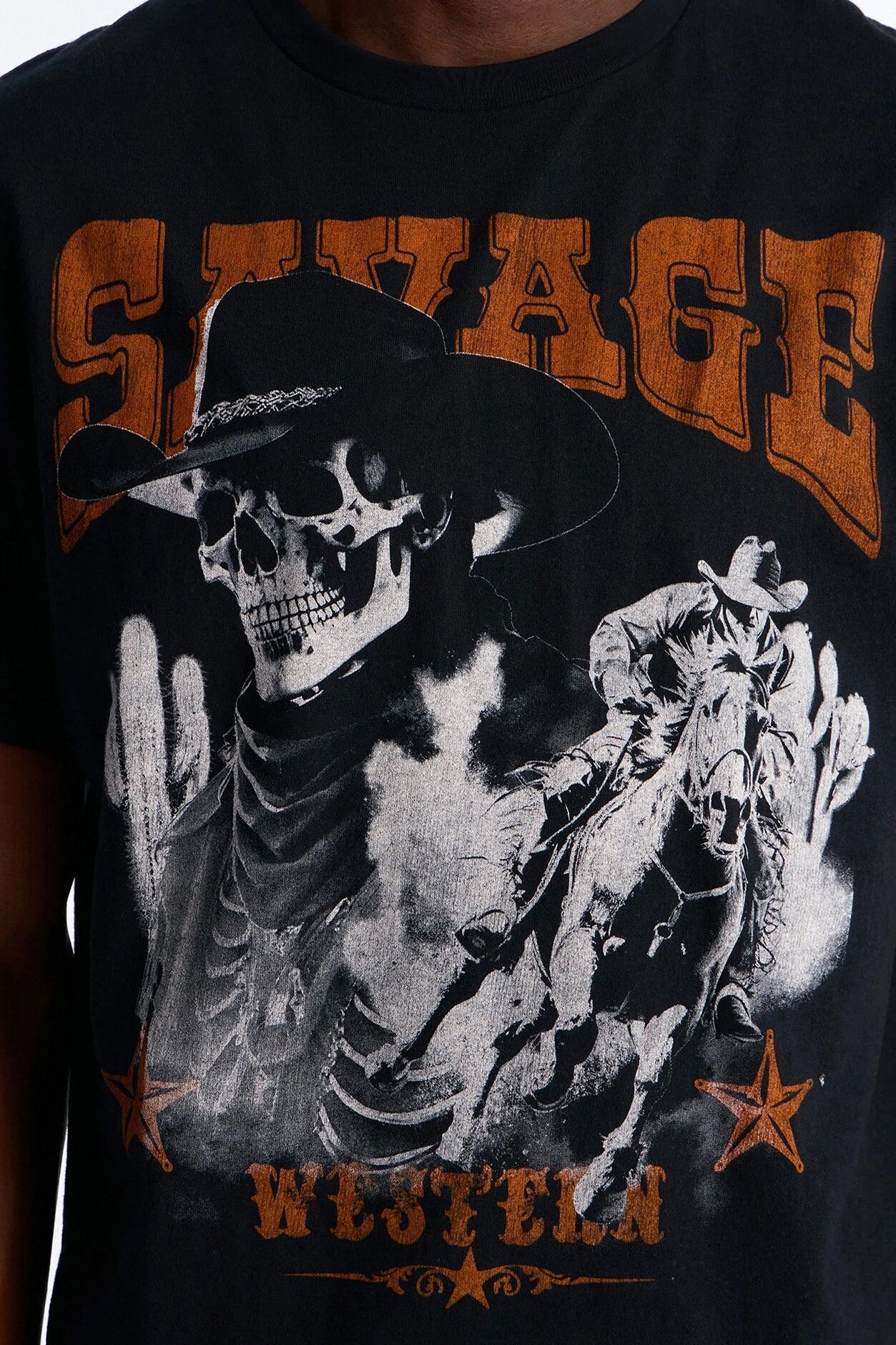 Savage Urban Outlaw Oversized Short Sleeve Tee - Black