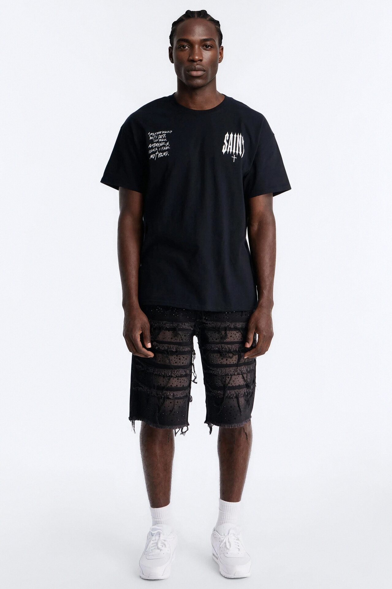 Saint Fear Nothing Oversized Short Sleeve Tee - Black