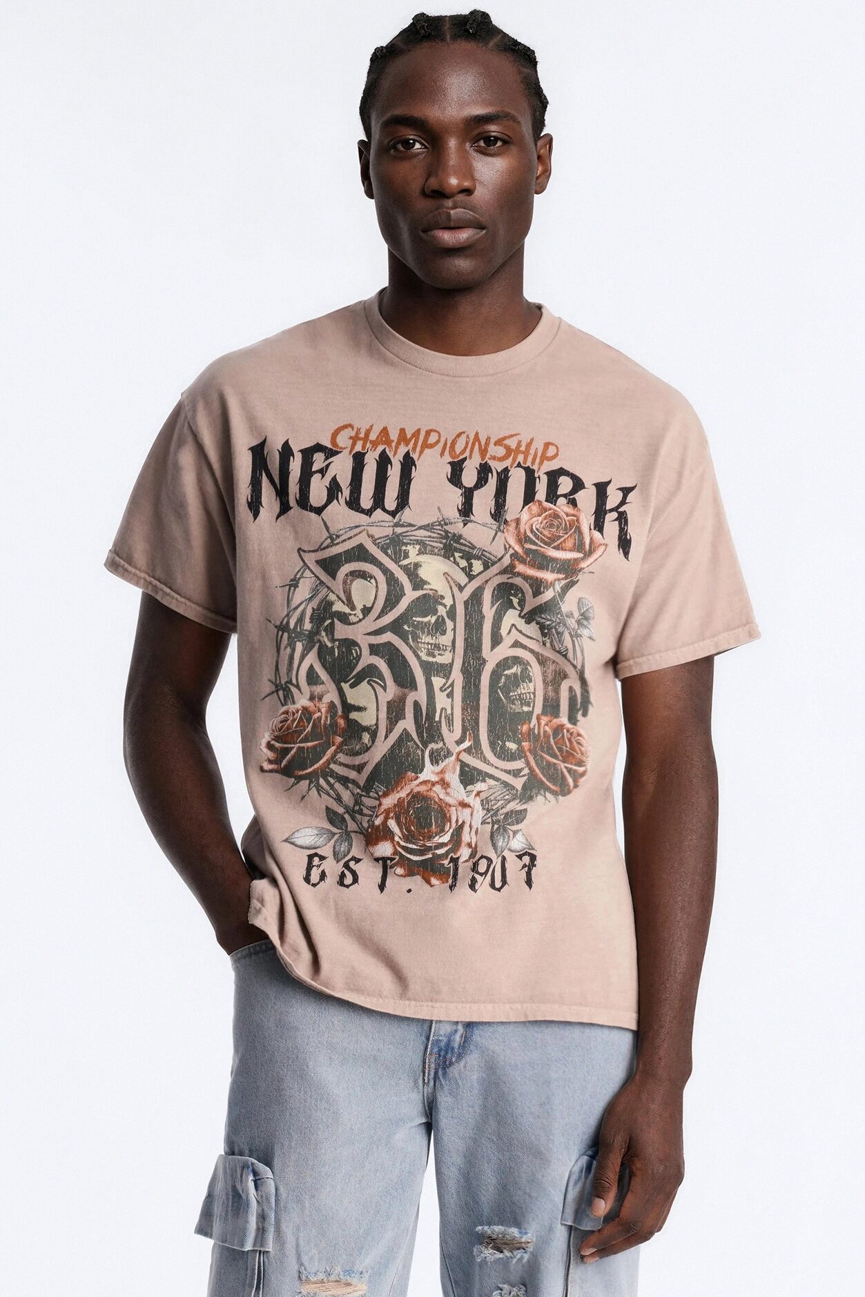 Championship NYC Oversized Short Sleeve Tee - Taupe