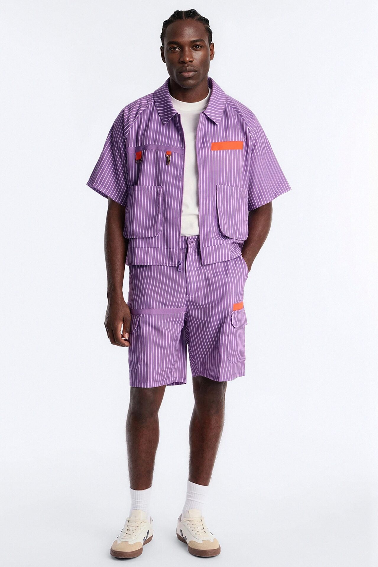 Relaxed Desert Dunes Cargo Short - Purple