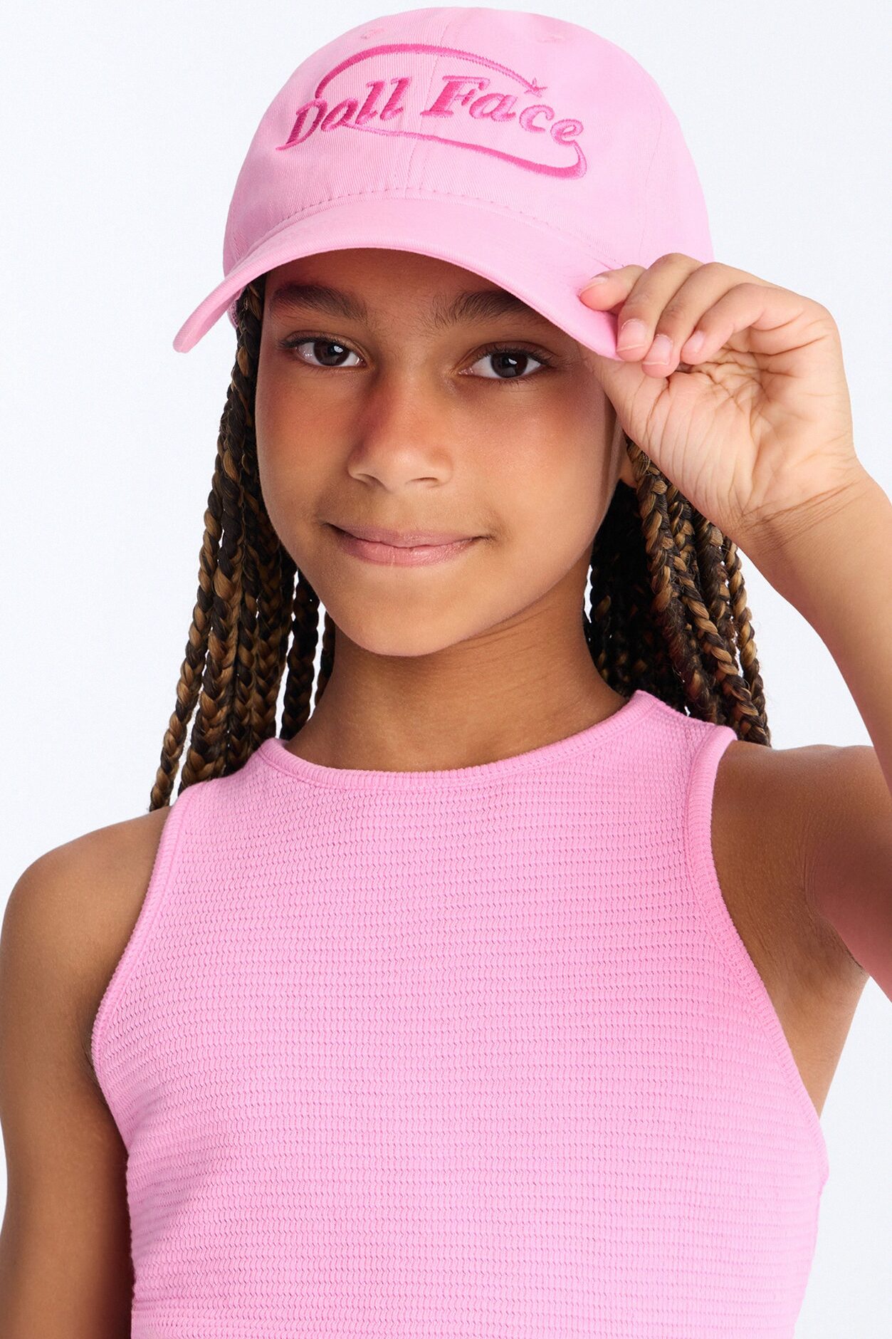 Mini Dollface Baseball Hat - Pink