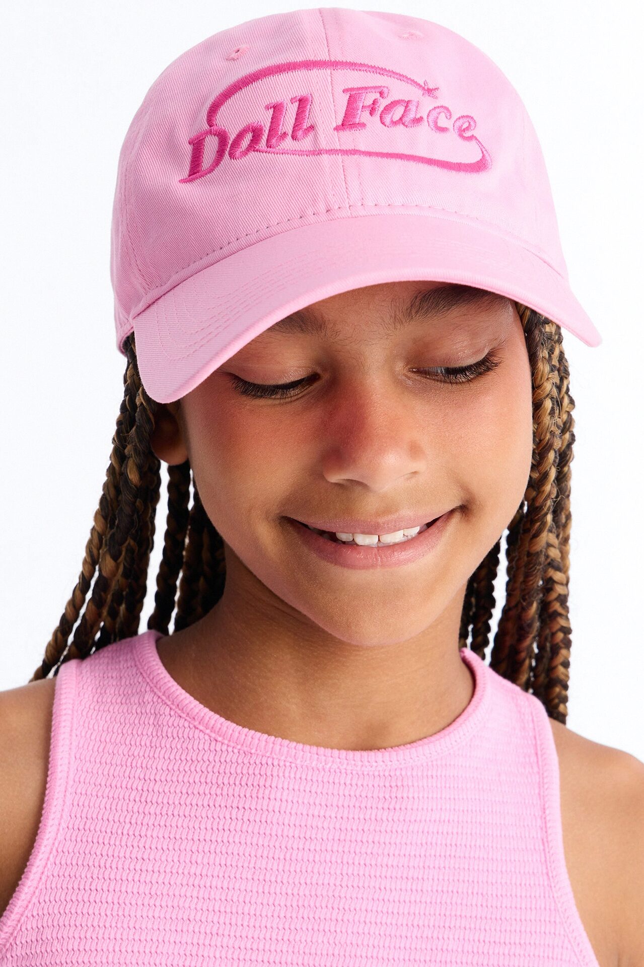 Mini Dollface Baseball Hat - Pink