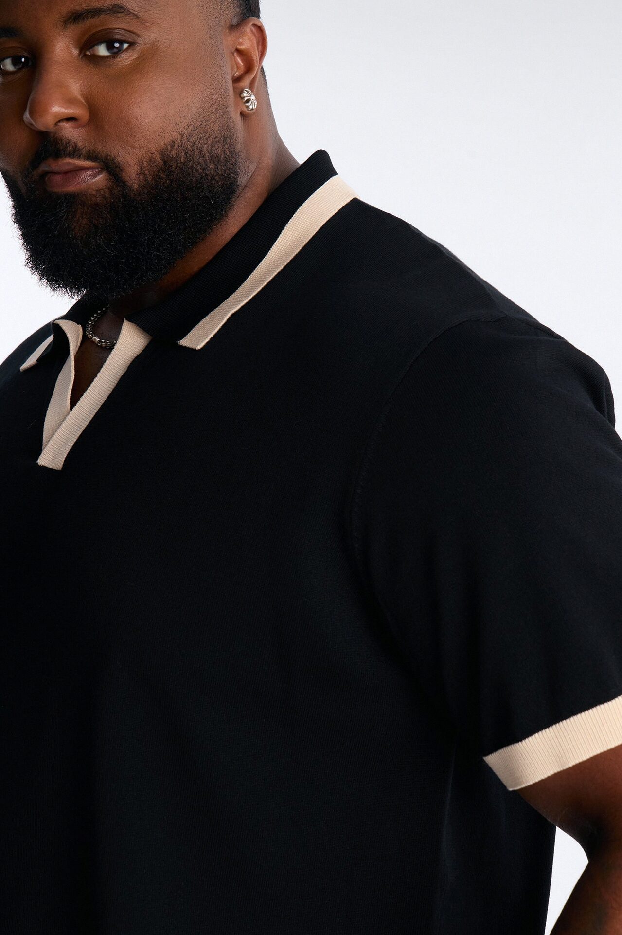 Rue Saint Johnny Collar Polo - Black