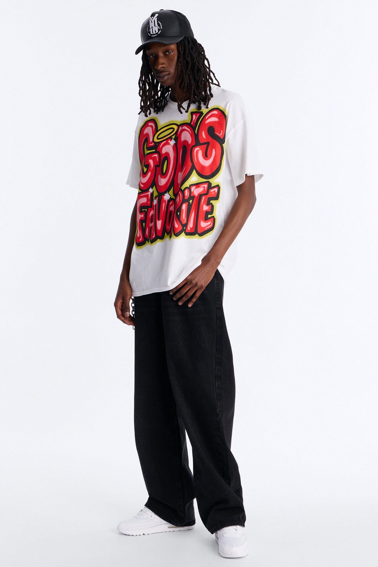 God's Favorite Oversized Short Sleeve Tee - White