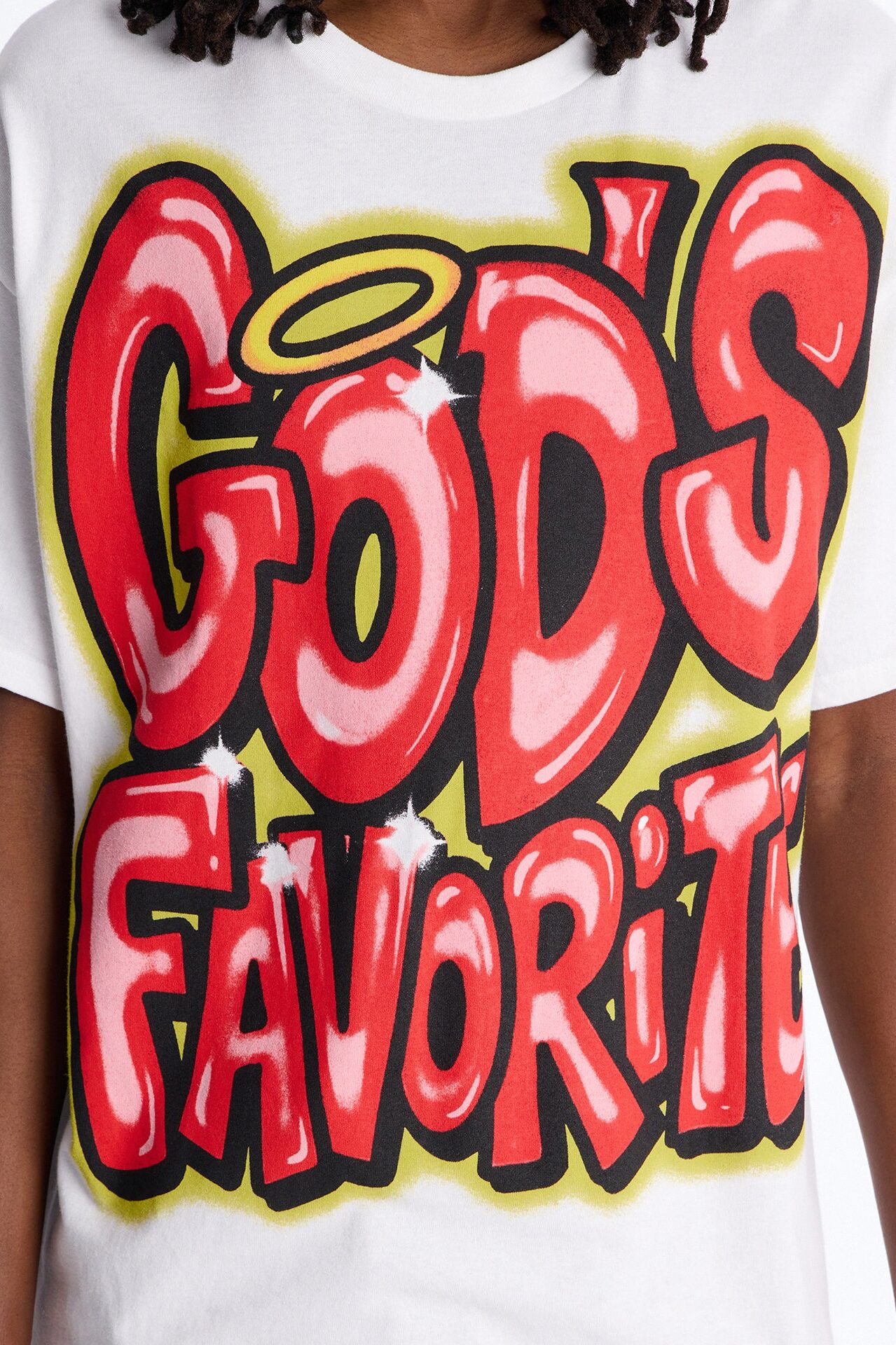 God's Favorite Oversized Short Sleeve Tee - White