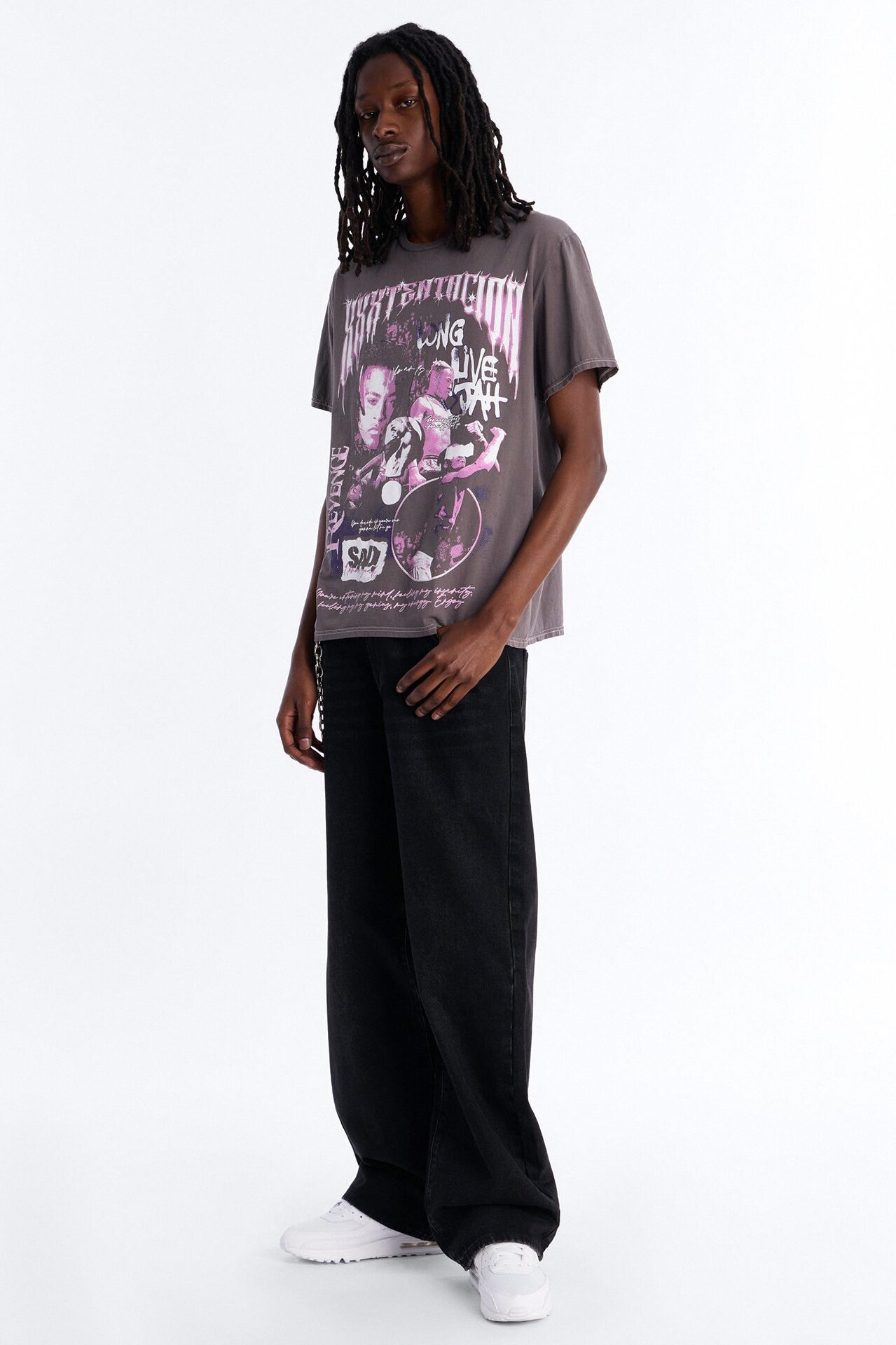 XXXTENTACION LONG LIVE JAH Vintage Short Sleeve Tee - Charcoal