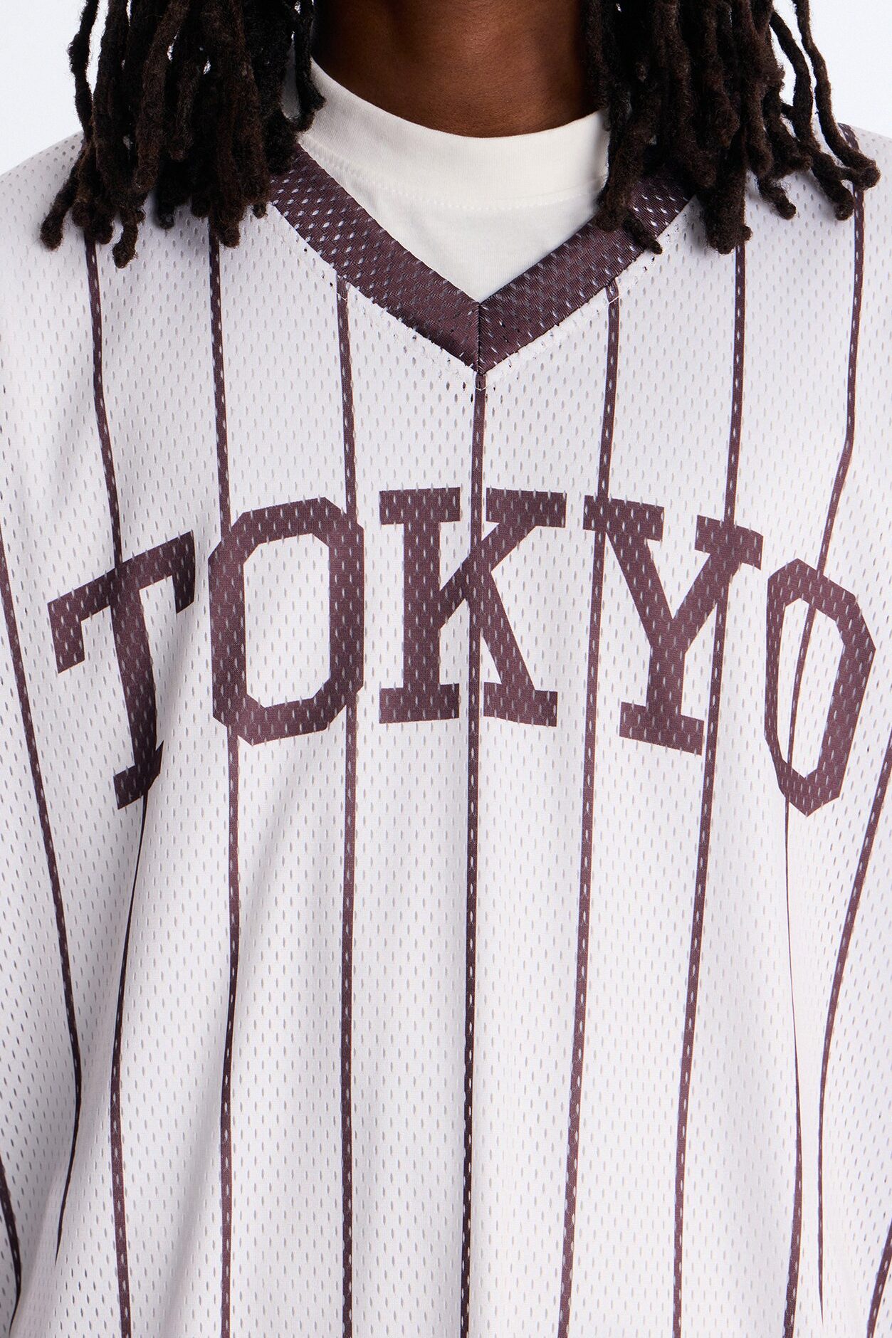 Jersey Fit Tokyo V-Neck Shirt - White