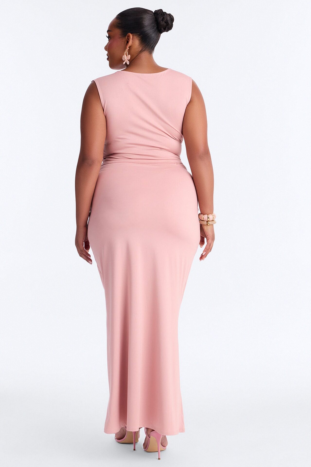 Romance Me Hardware Maxi Skirt Set - Mauve