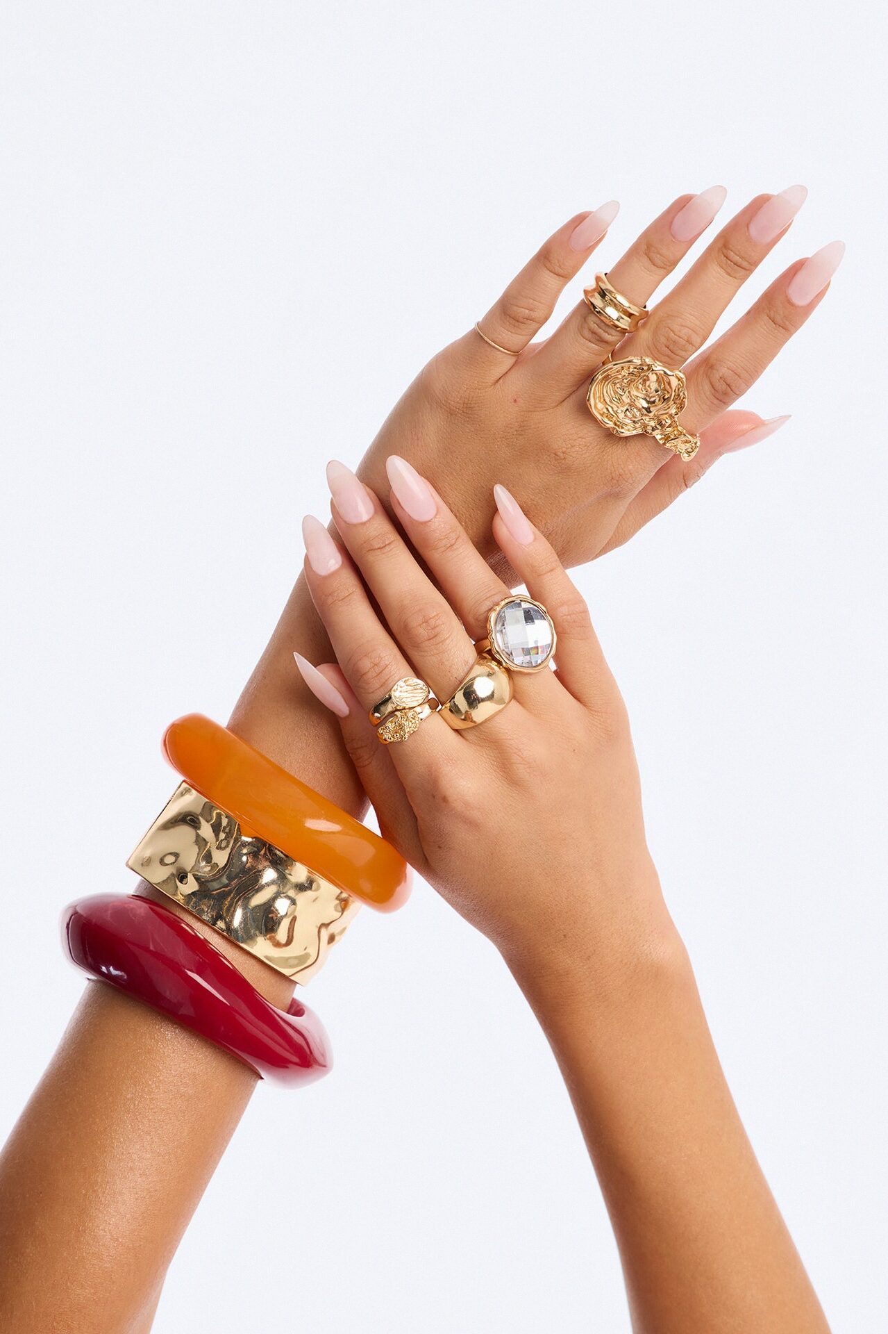 Sunshine Glow 2 Piece Bracelet Set - Red/combo