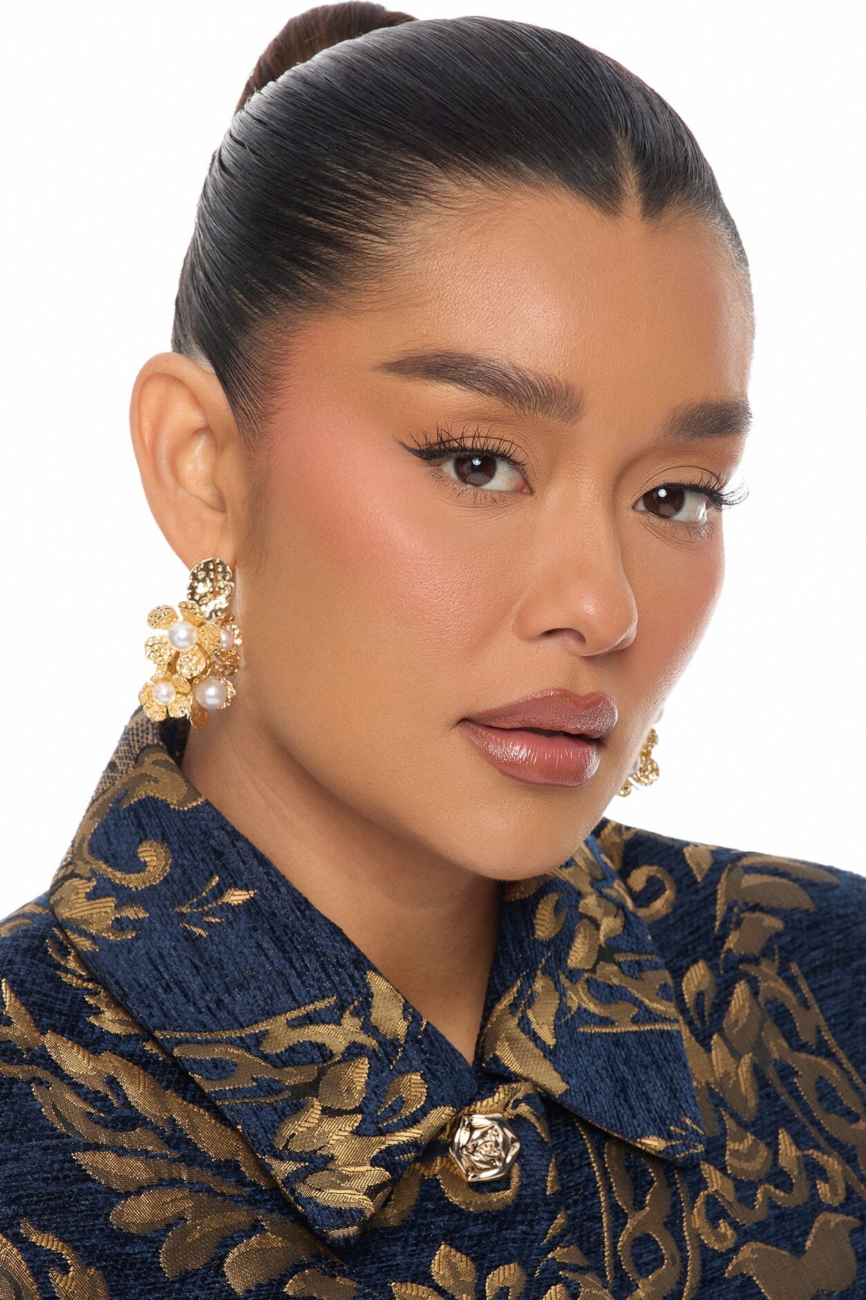 Jardin De Flor Drop Earrings - Gold