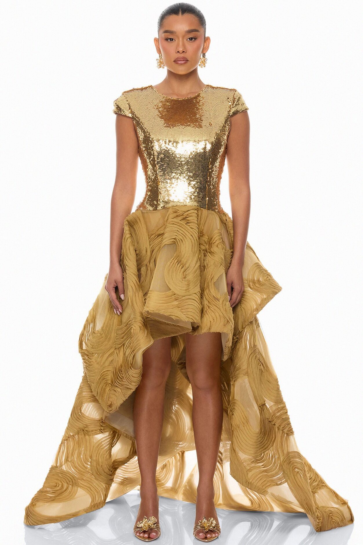 Prized Possession Sequin Mini Dress - Gold