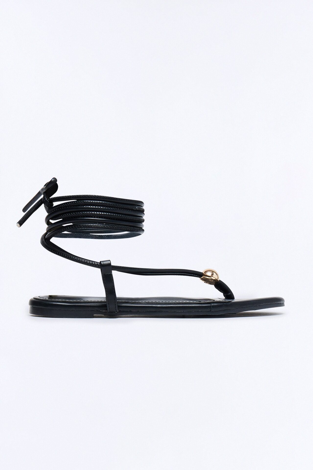 Normana Wrap Up Sandals - Black