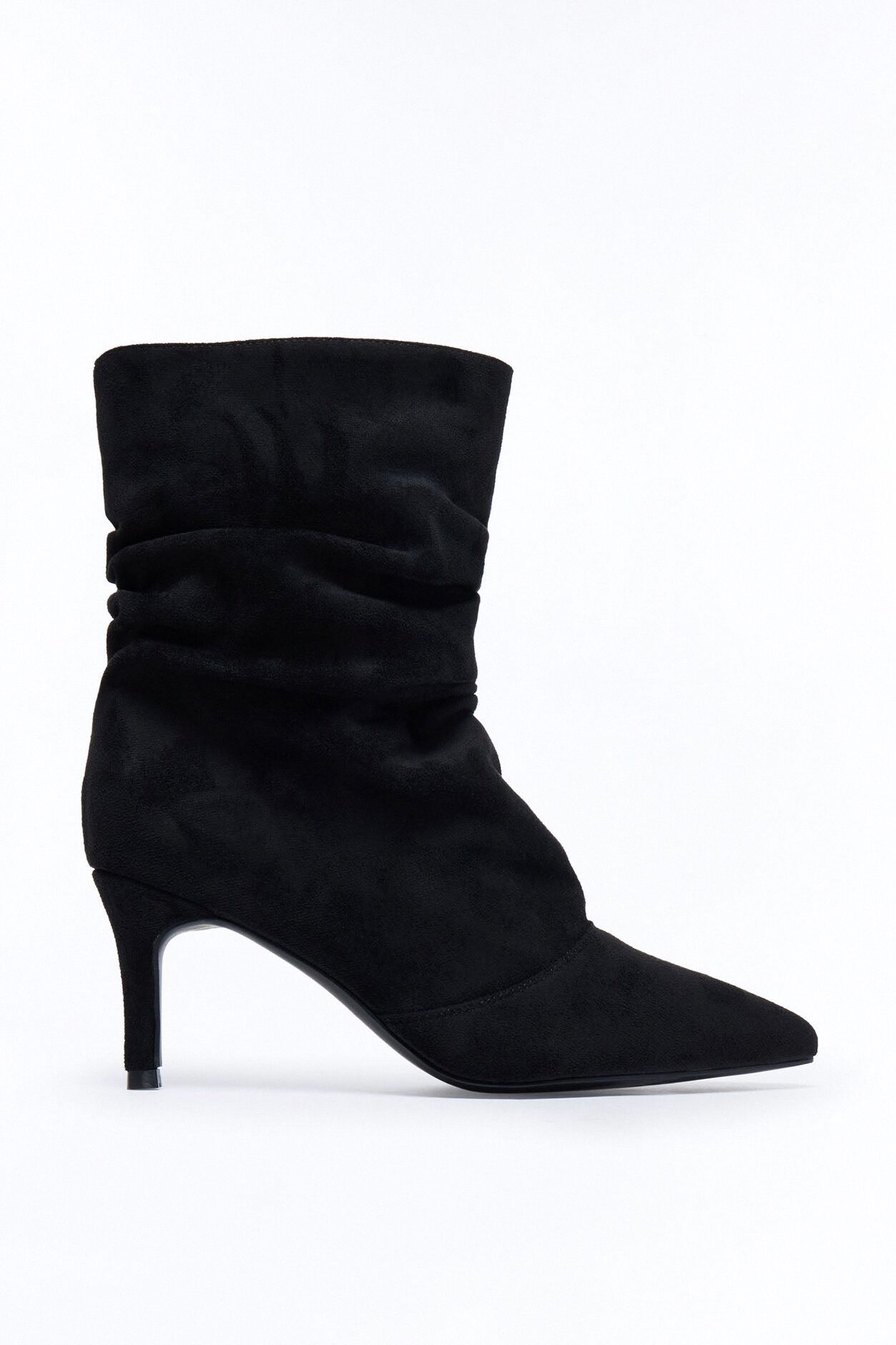 Newark Ruched Booties - Black