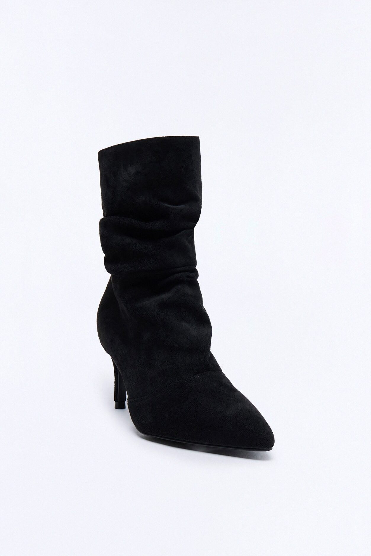 Newark Ruched Booties - Black