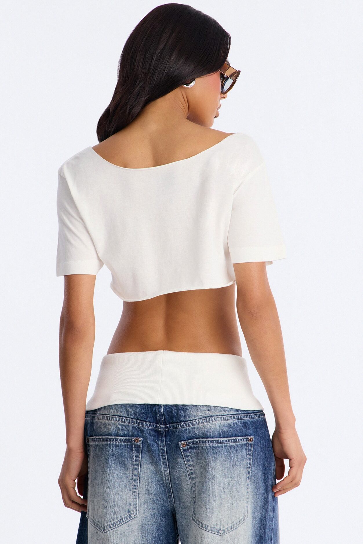 Bronco Off Shoulder Tee - Cream
