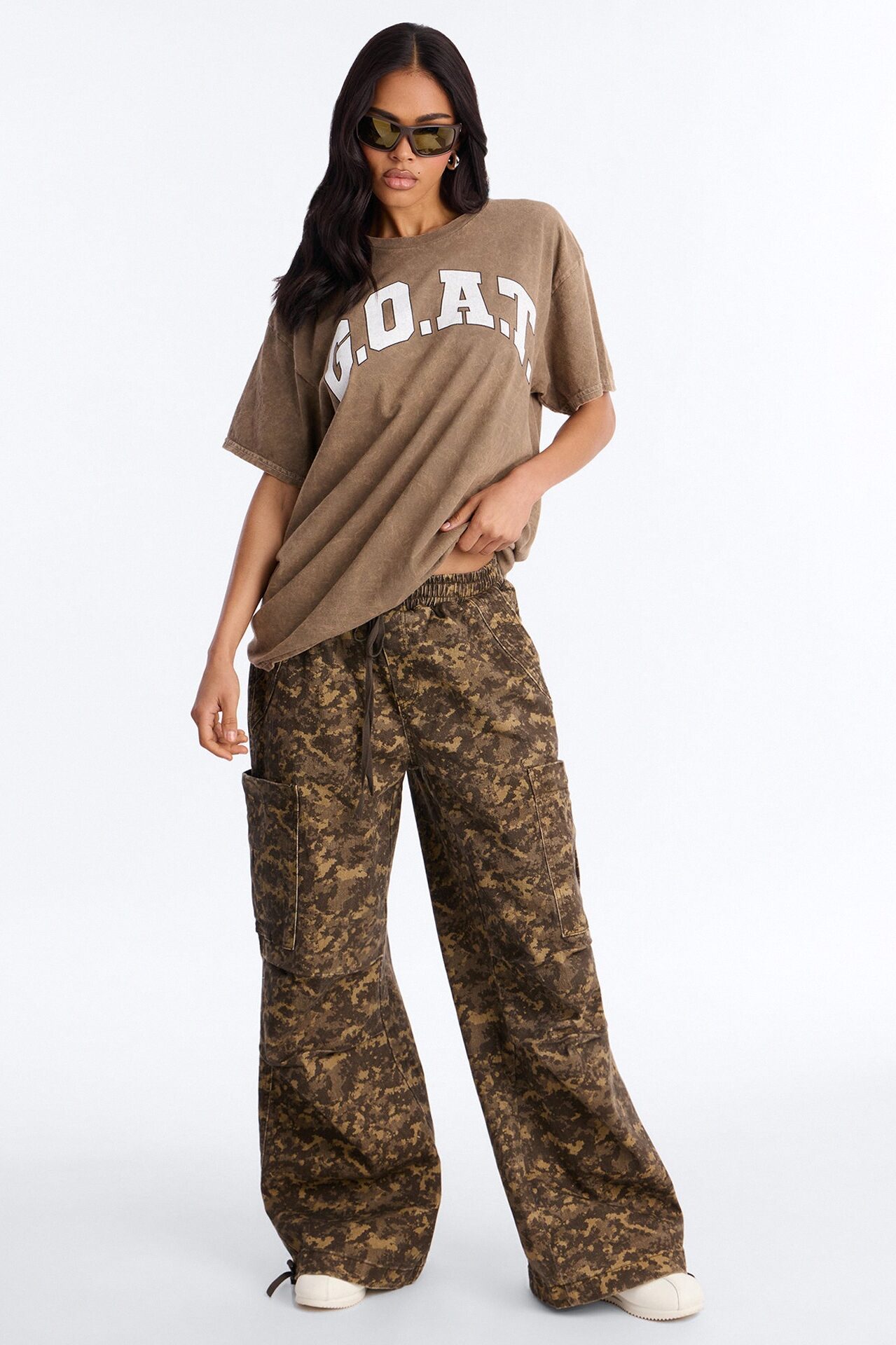 GOAT Washed Tee - Brown