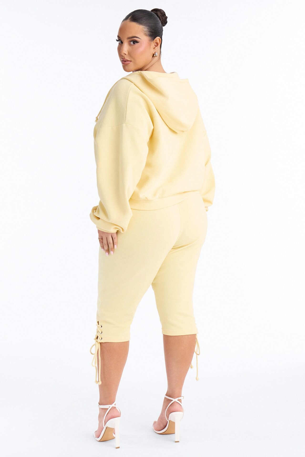 Casual Cutie Knit Capri Set - Yellow