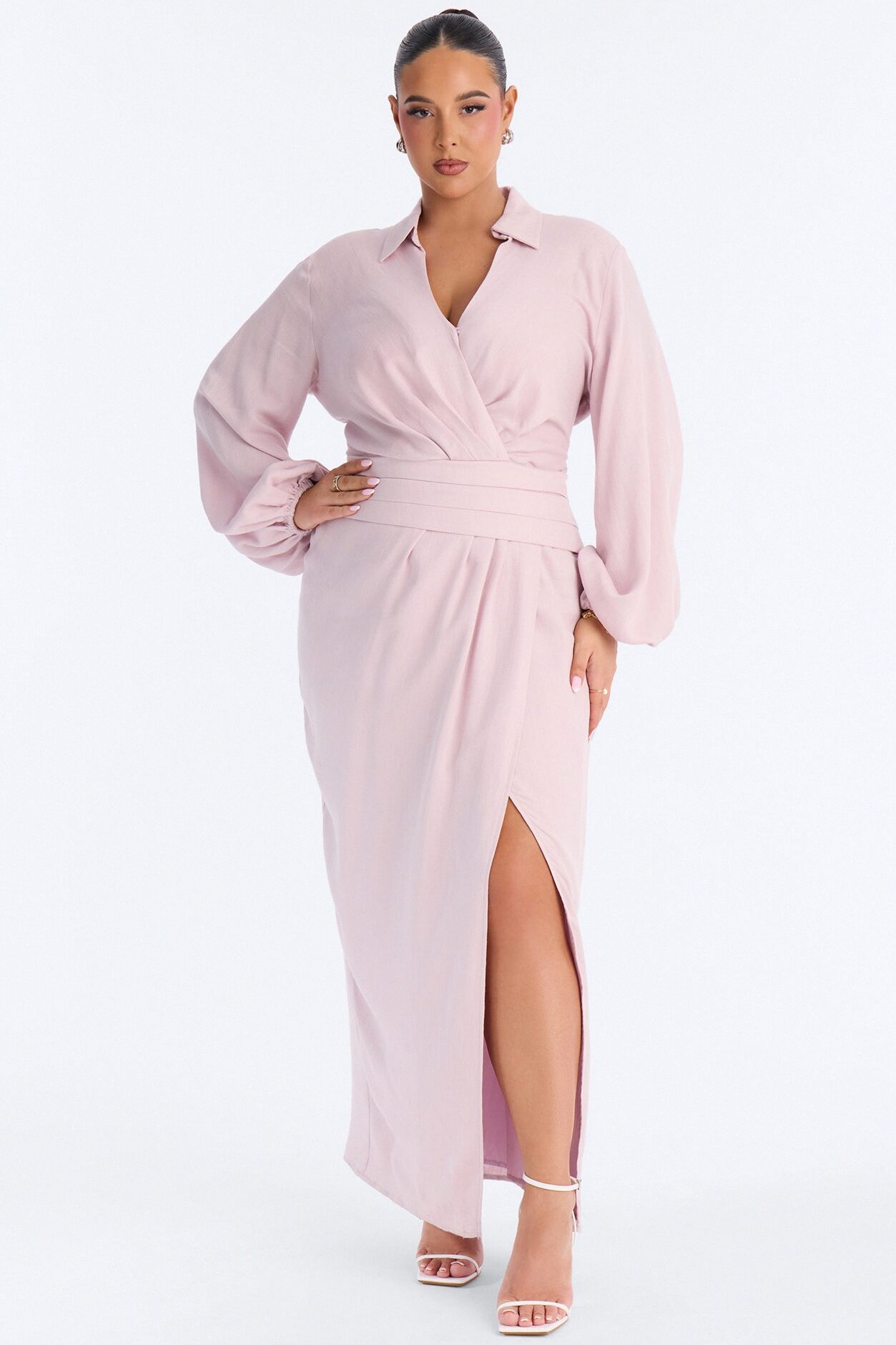 Tiana Shirt Maxi Dress - Lavender
