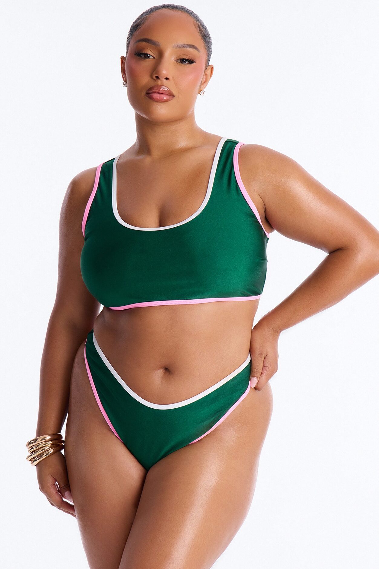 Sunkissed Darling 2 Piece Bralette Bikini Set - Green