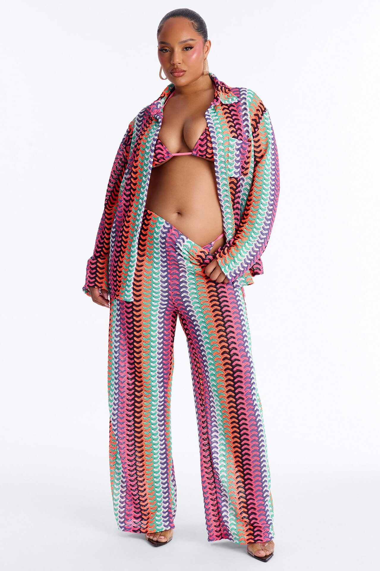 Alicia 4pc Bikini And Coverup Set - Multi Color