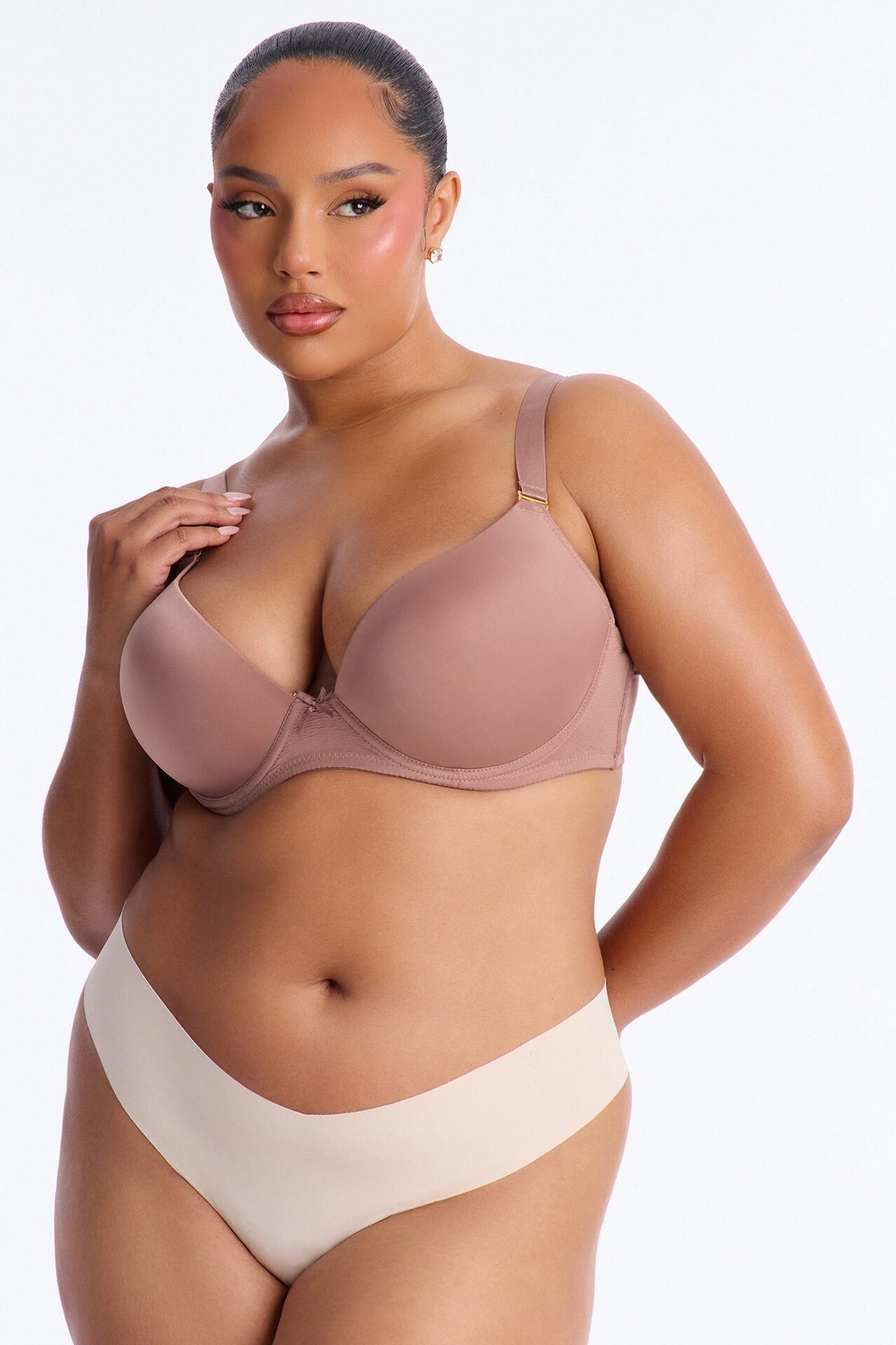 I Got You Push Up Tshirt Bra - Mocha