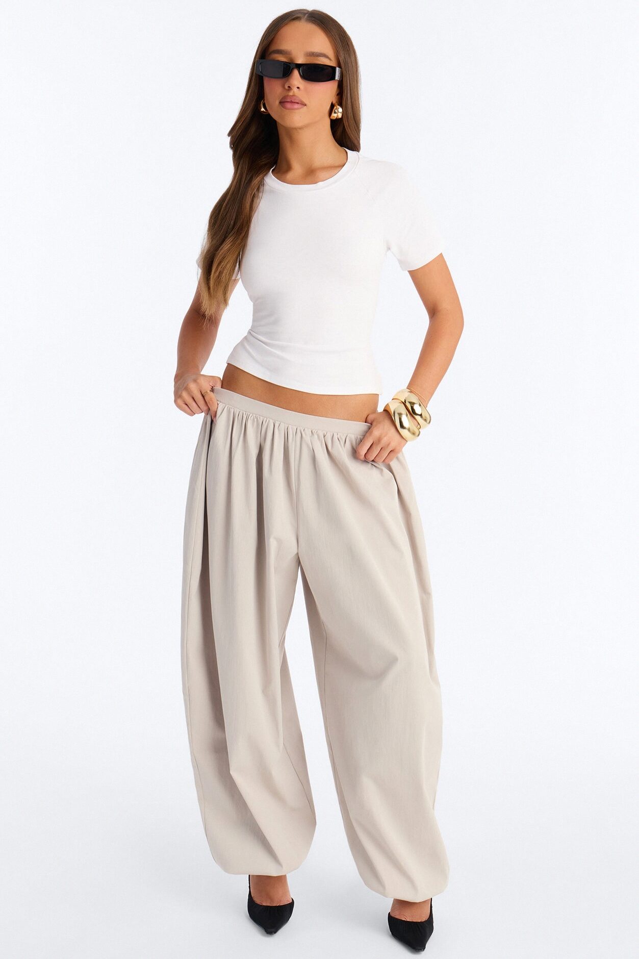 Lowkey Snatched Lace Up Short Sleeve Tee - White