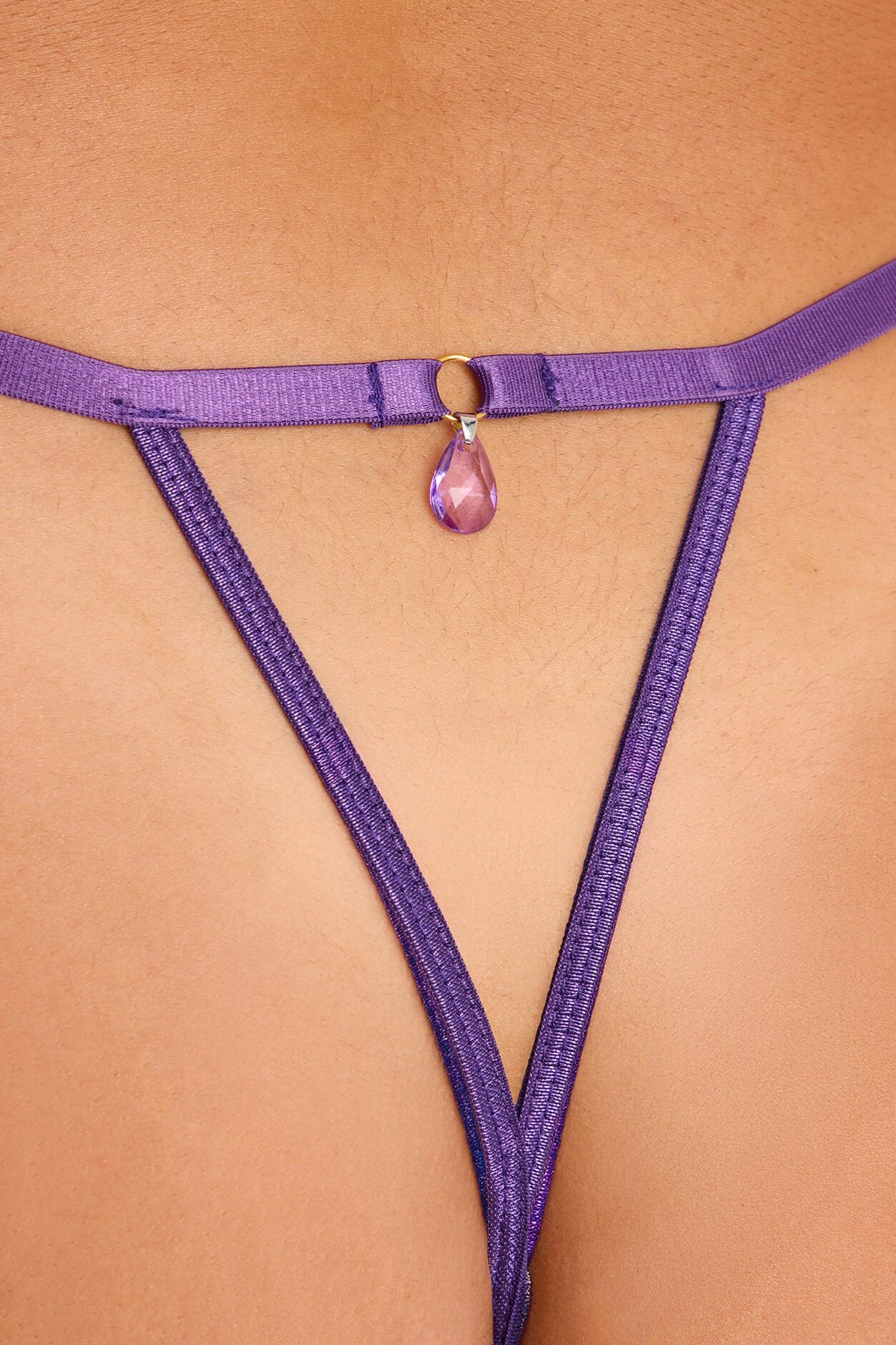 Jovie 2 Piece Mesh Embroidered Bra And Panty Set - Purple/combo