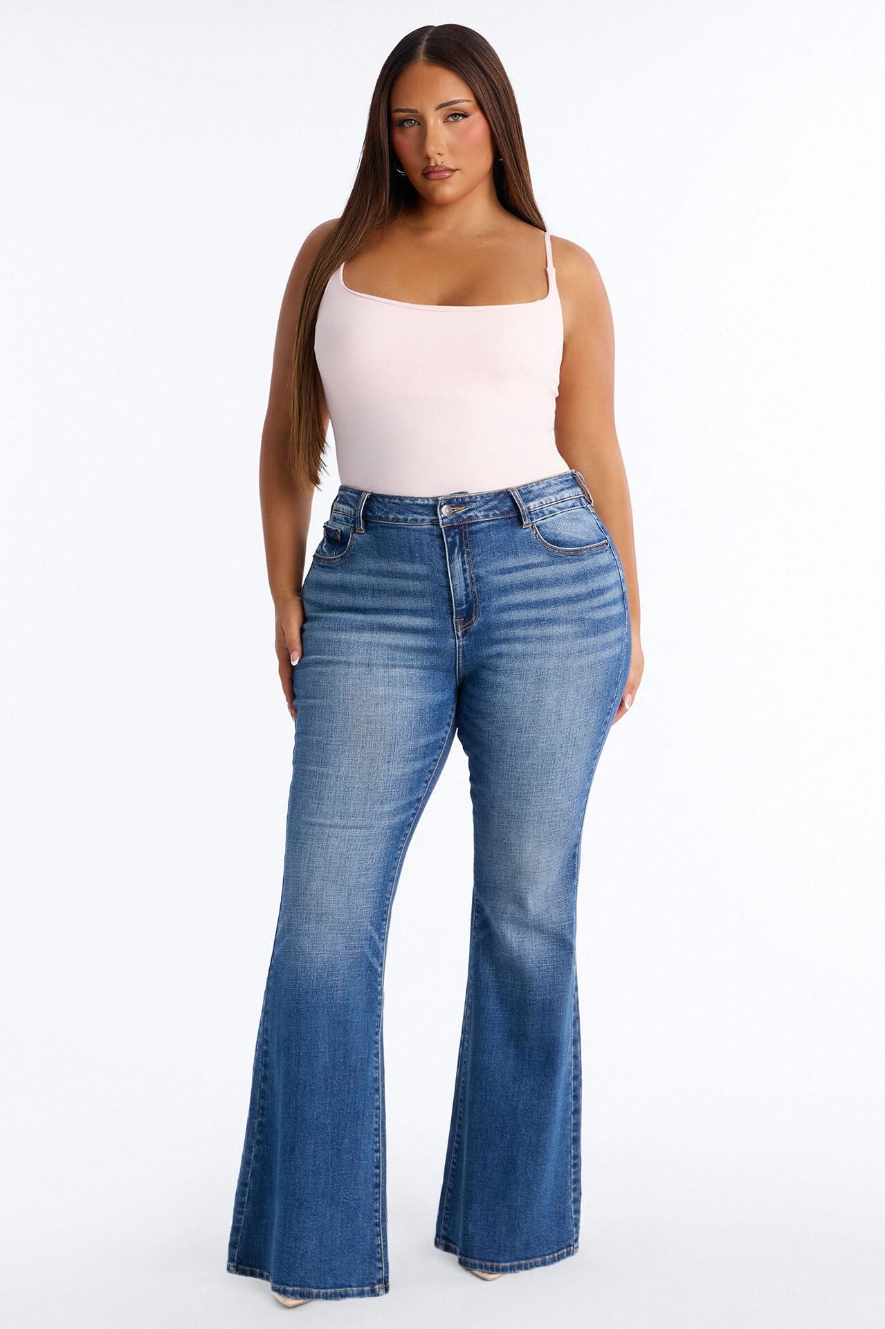 Katrina Scoop Neck Cami Top - Pink