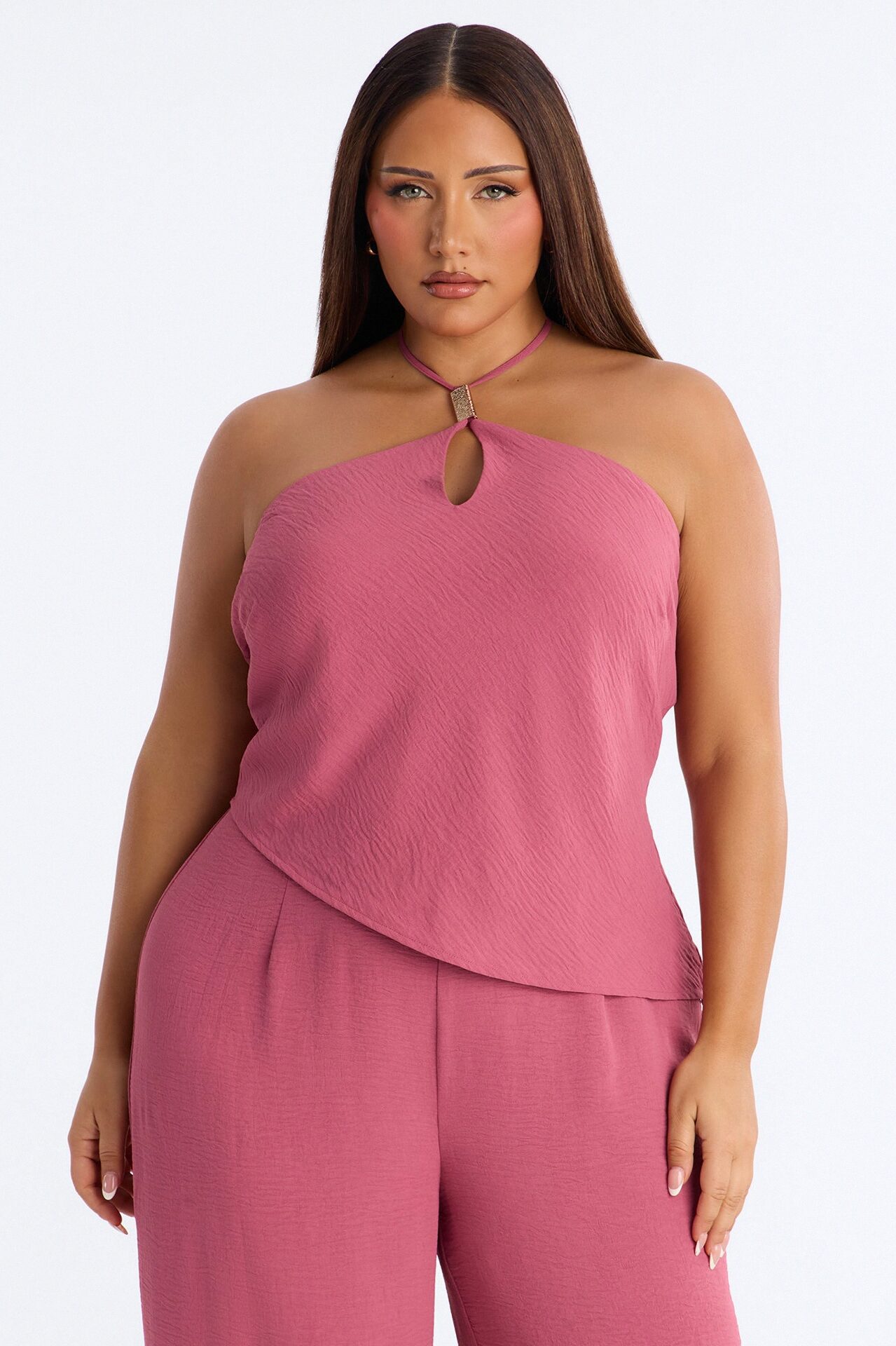 Jessica Hardware Halter Pant Set - Mauve