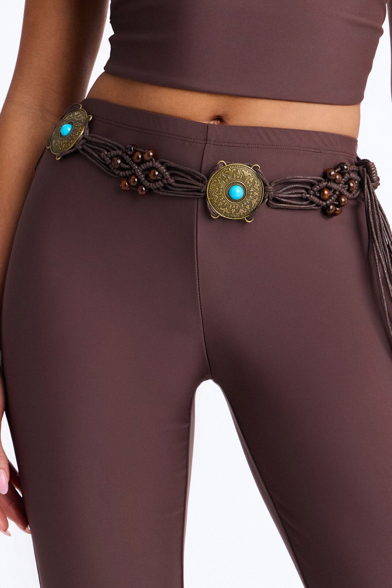 Boho Moment 3 Piece Pant Set - Chocolate