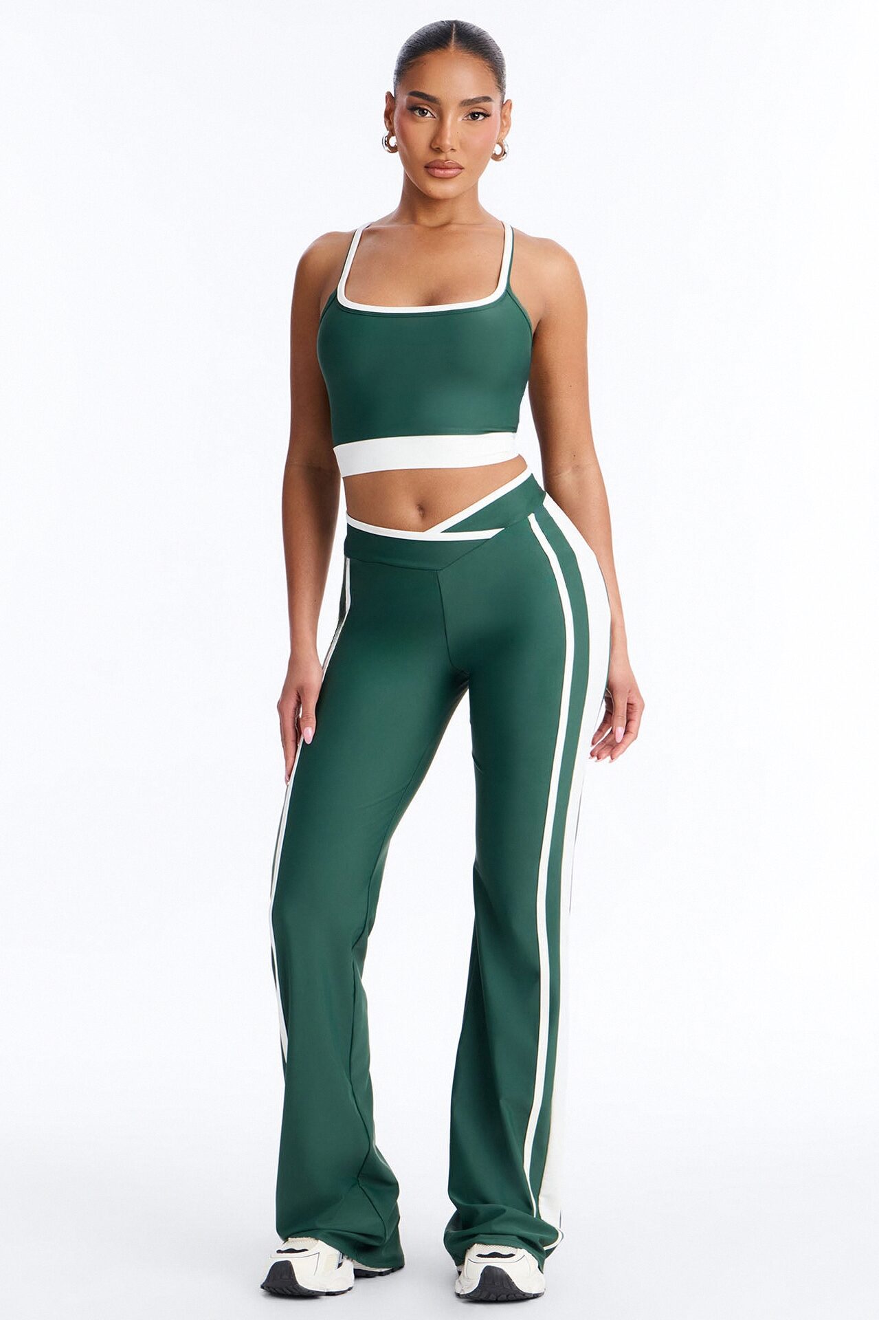 Workout Babe Flare Legging Set - Hunter