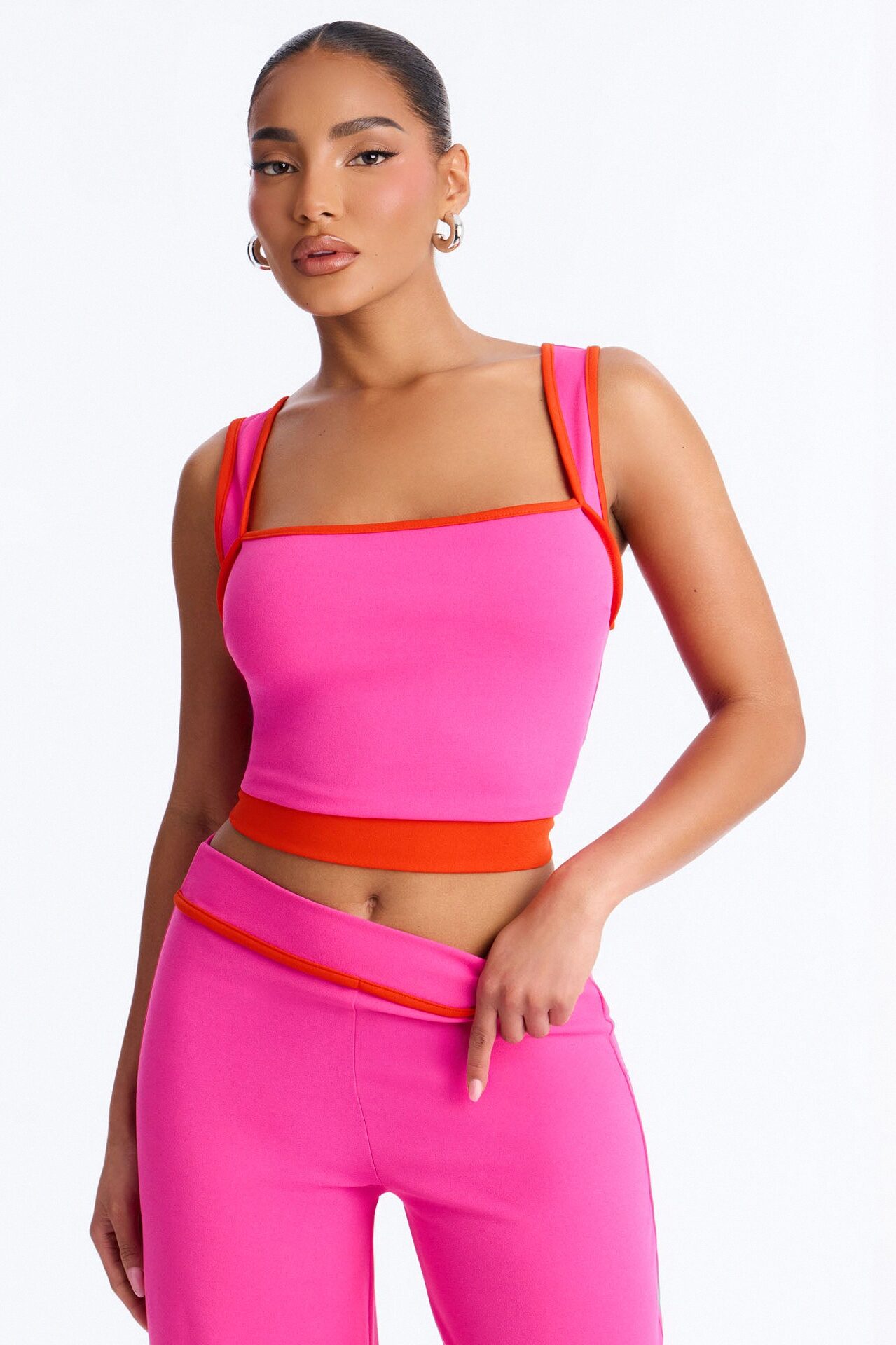 On Lock Wide Leg Pant Set - Fuchsia