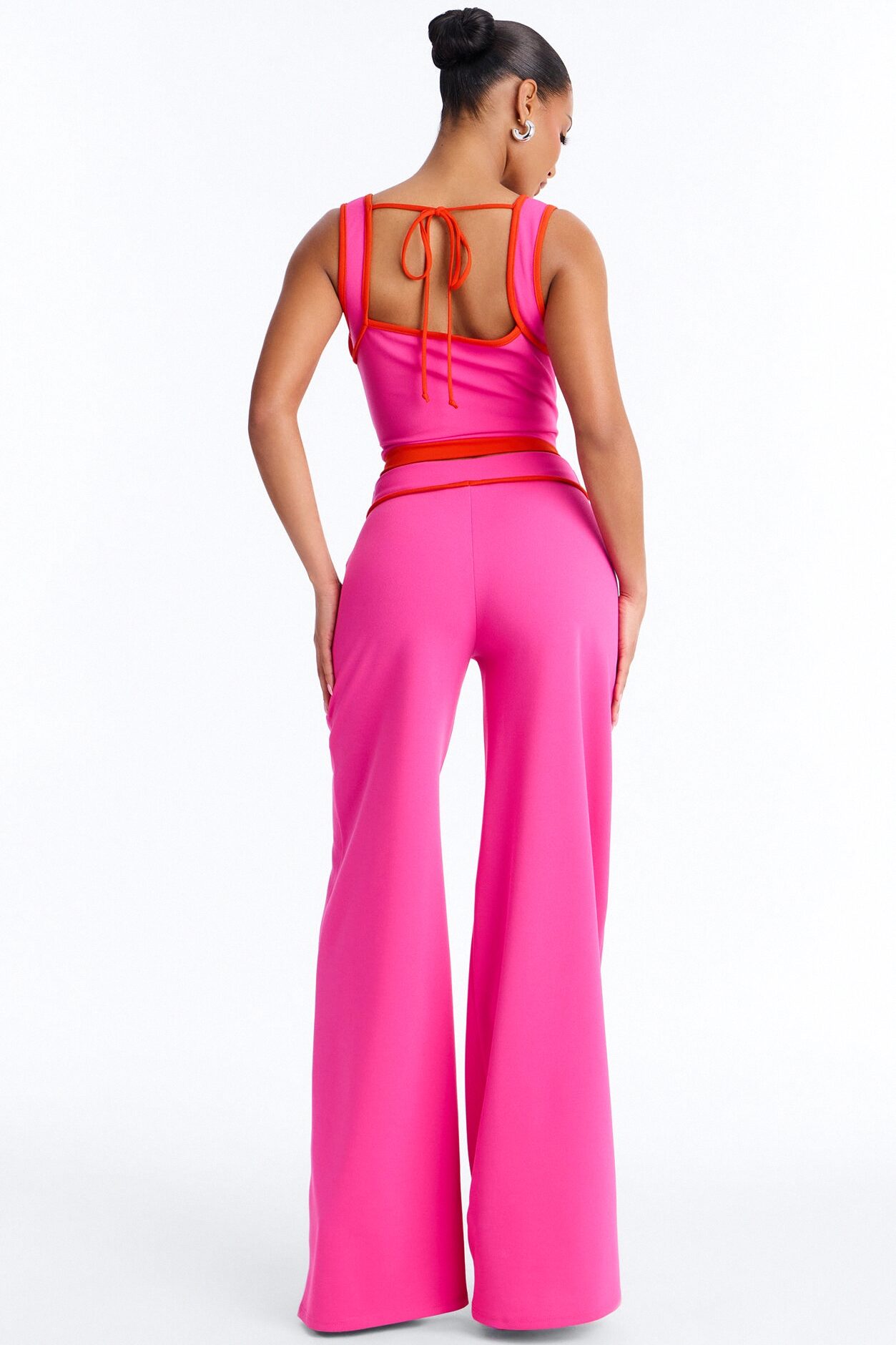 On Lock Wide Leg Pant Set - Fuchsia