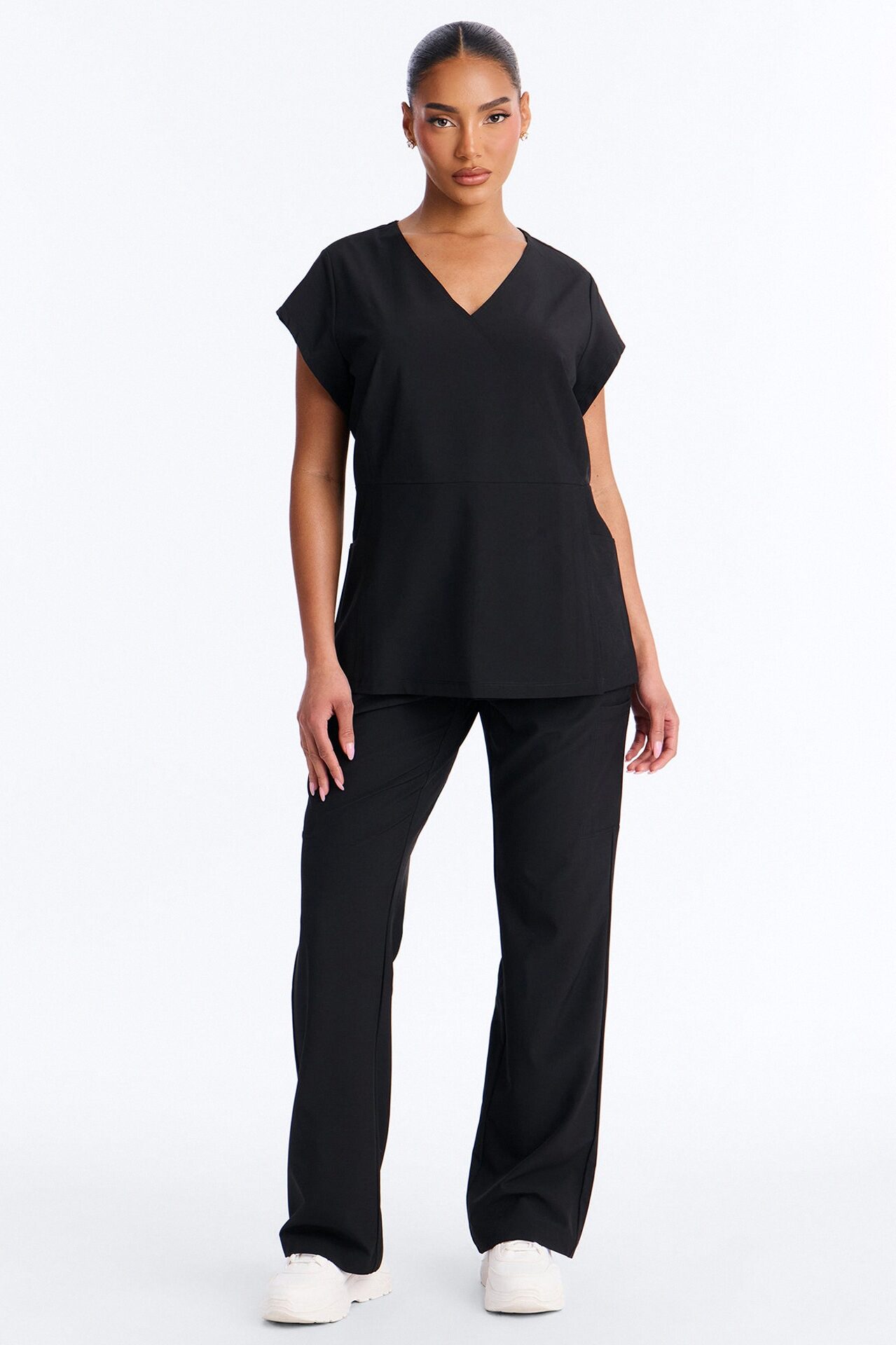 Wrap It Up Scrub Set - Black