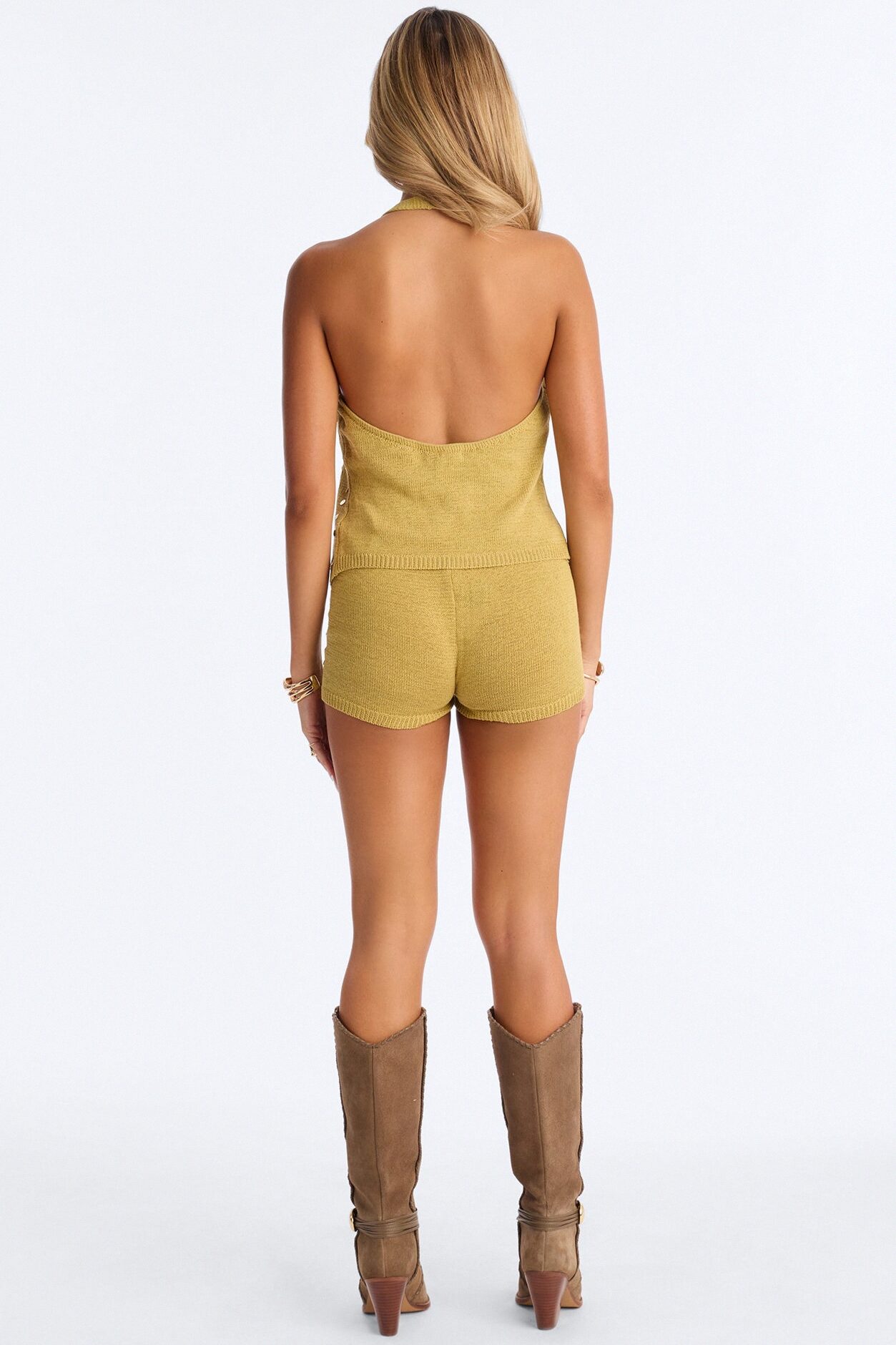 Lexi Sequin Short Set - Olive