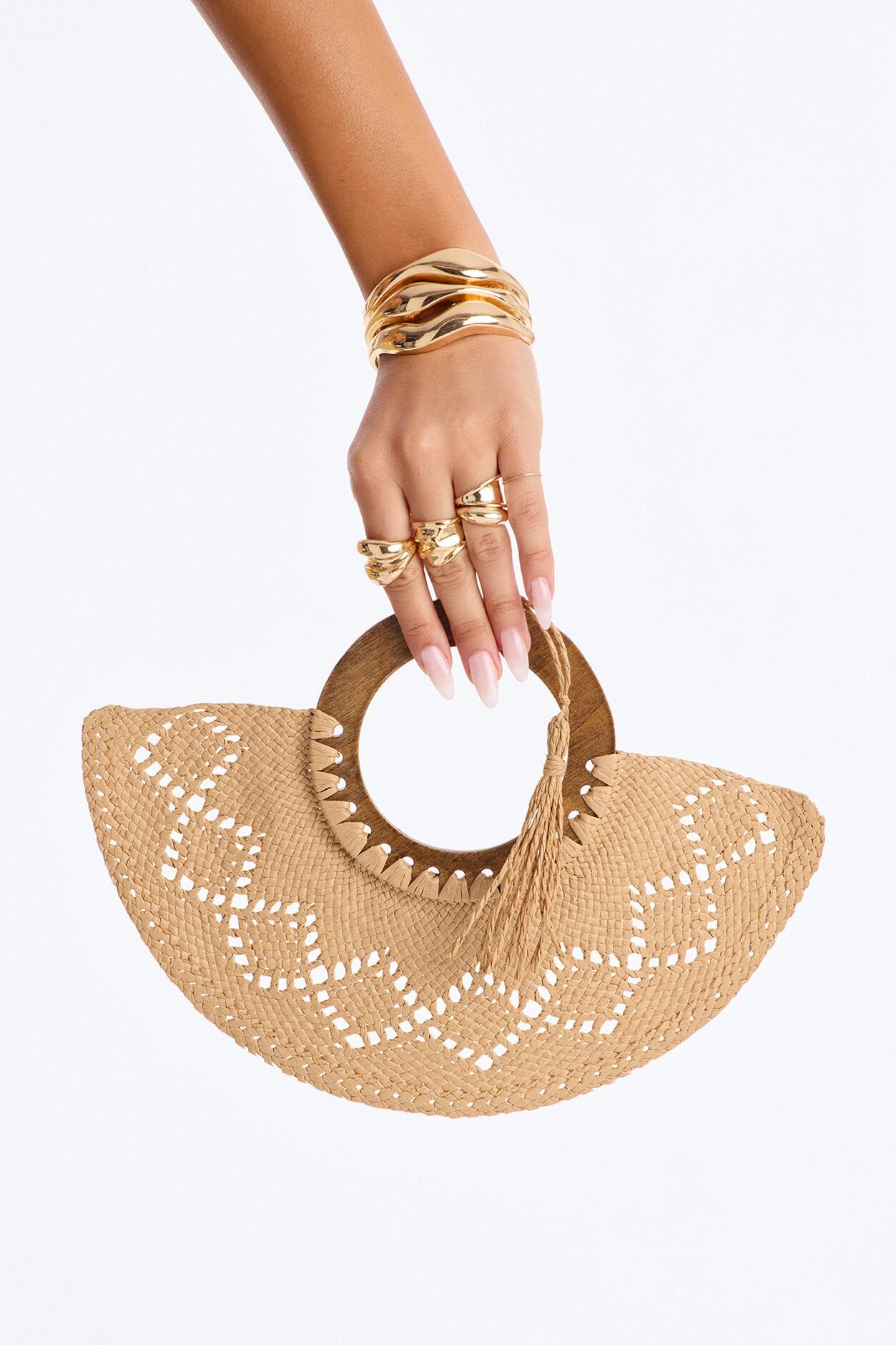 Walking On Air Crochet Fan - Brown