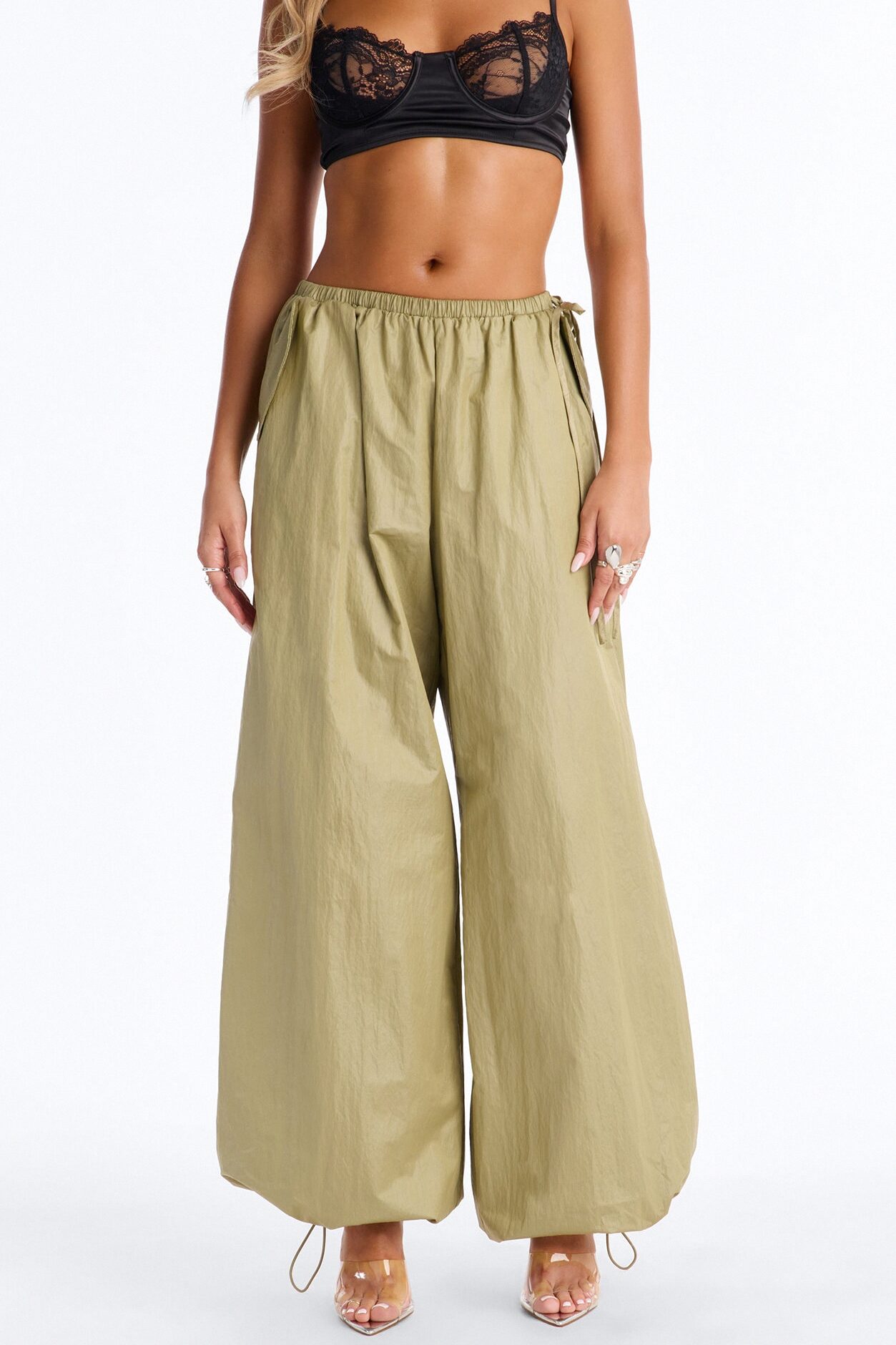 Stardust Nylon Balloon Pant - Olive