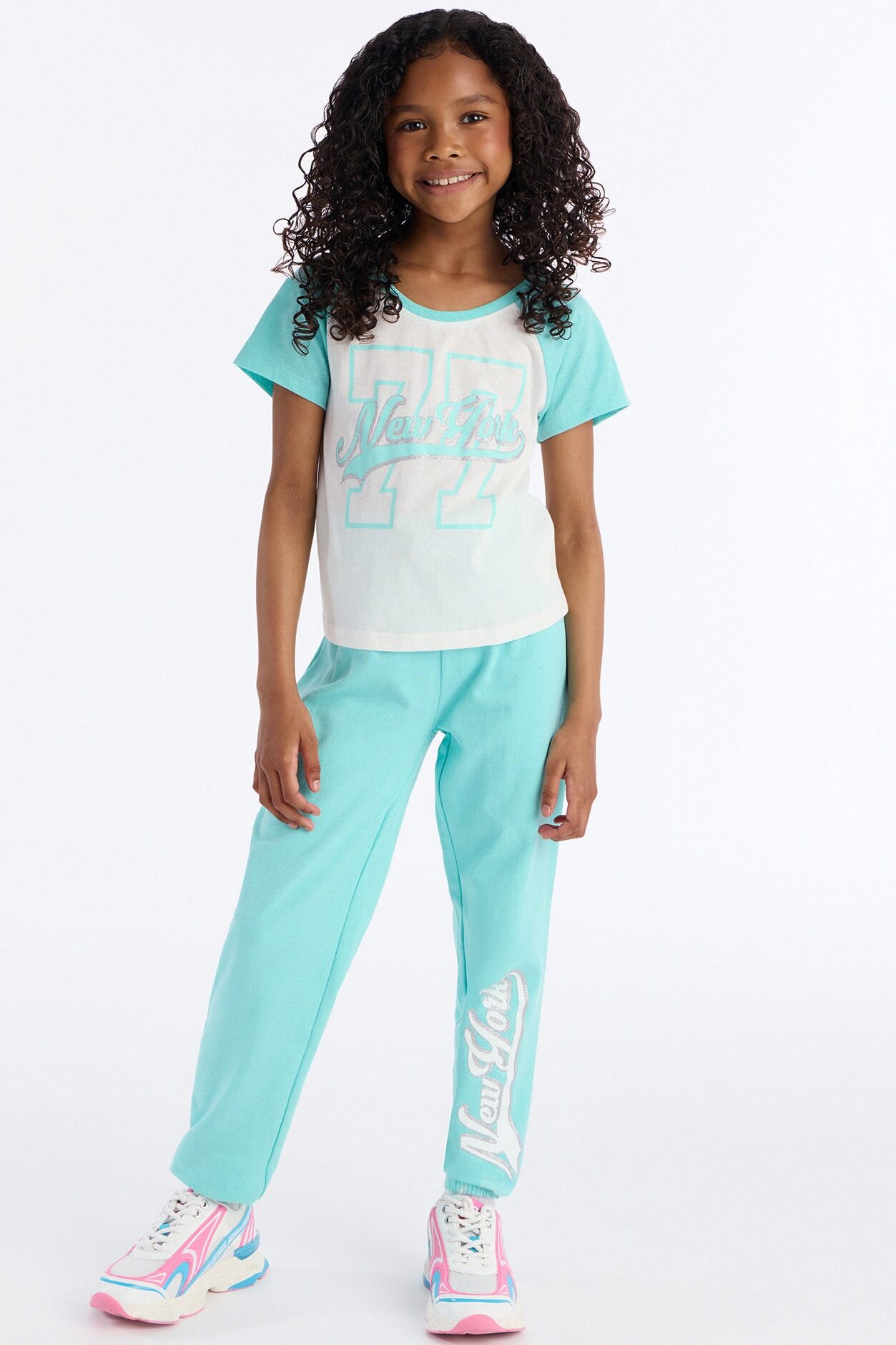 Mini New York 77 Jogger Pant Set - Blue