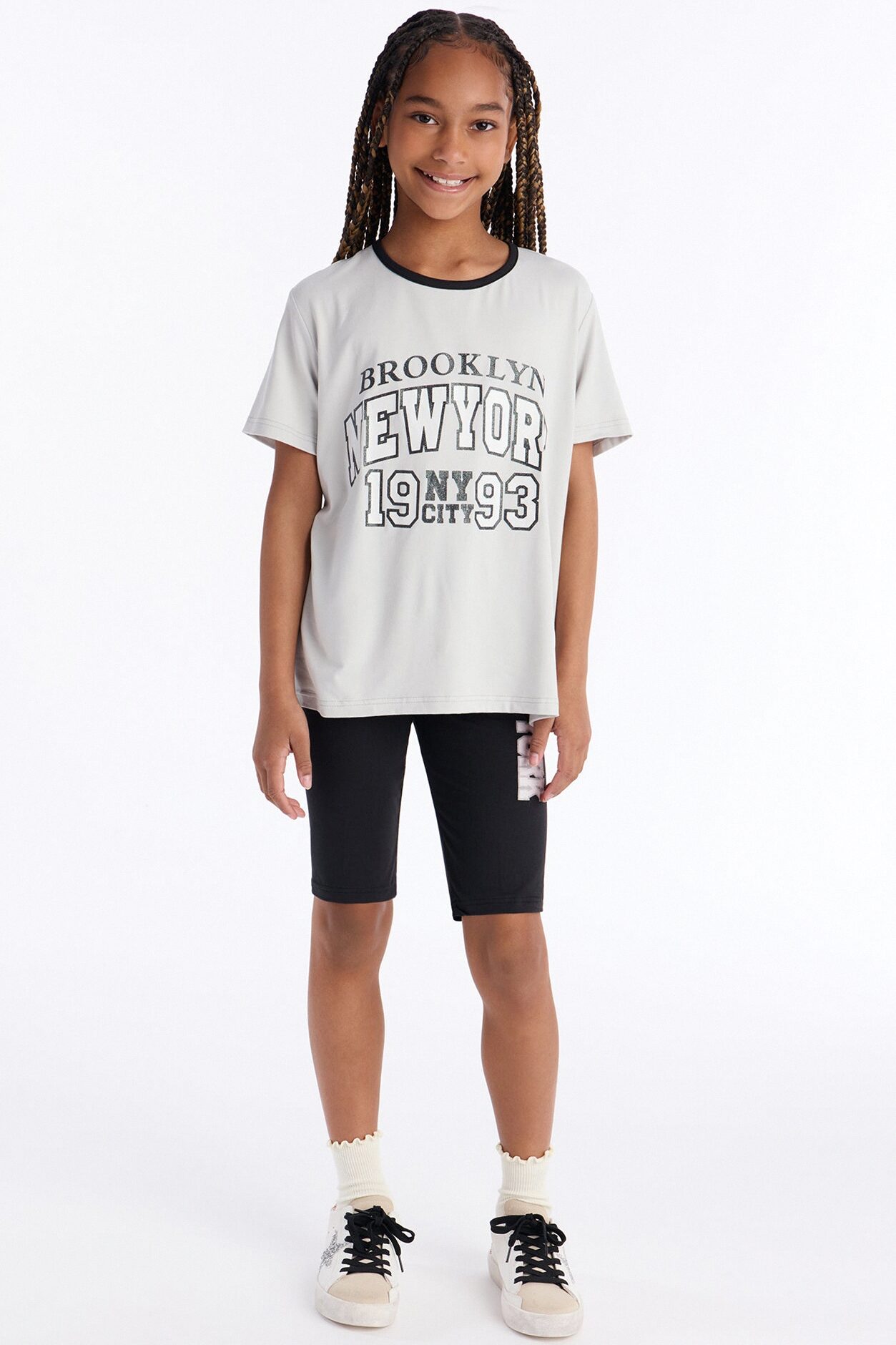 Mini Brooklyn 1993 Short Set - Grey/Black
