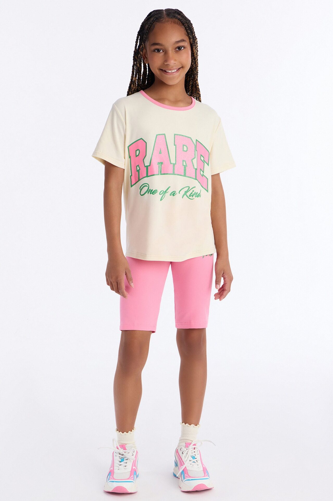 Mini Rare Bike Short Set - White/combo