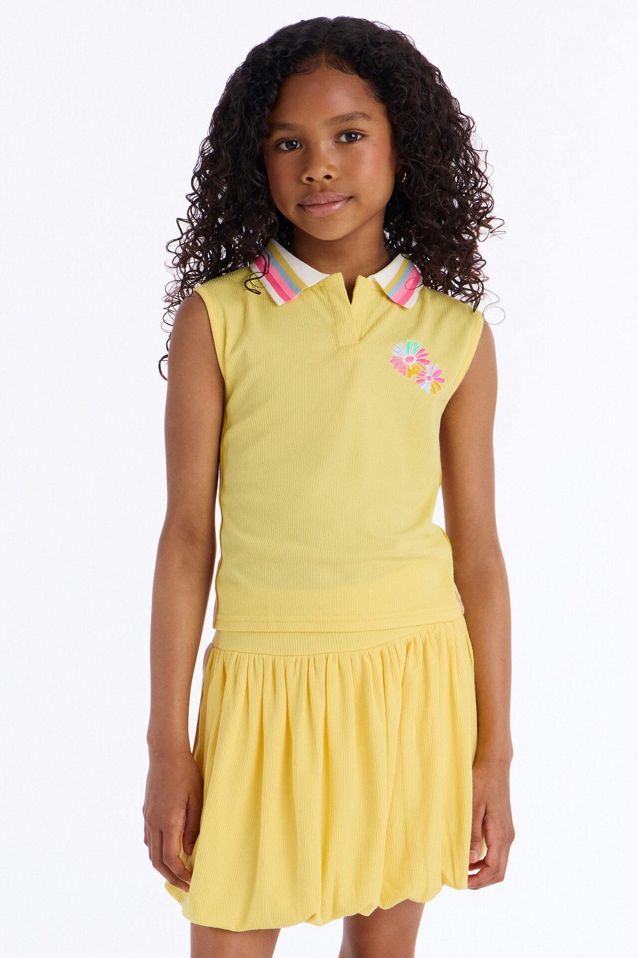 Mini Effortlessly Fly Skort Set - Yellow