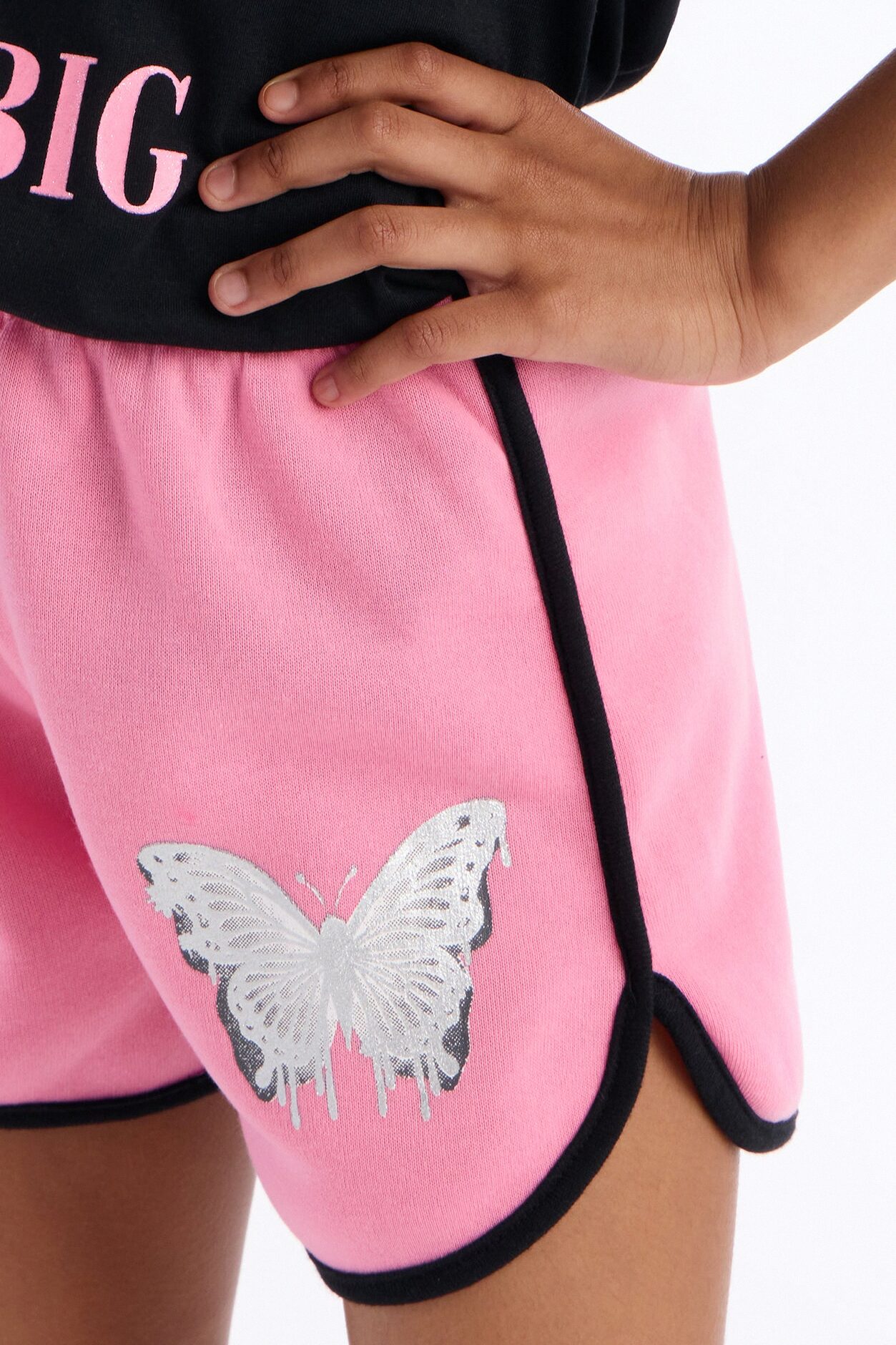Mini Dream Big Butterfly Short Set - Pink/combo