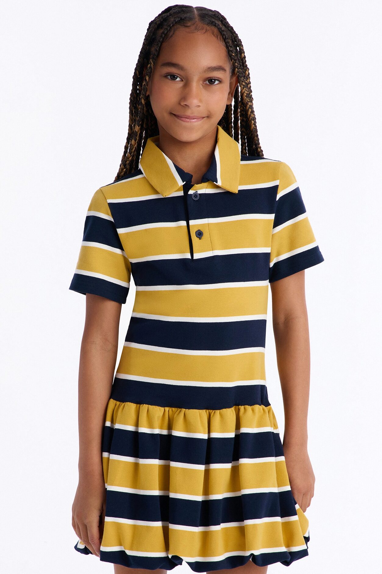 Mini Hayes Striped Bubble Mini Dress - Yellow/combo