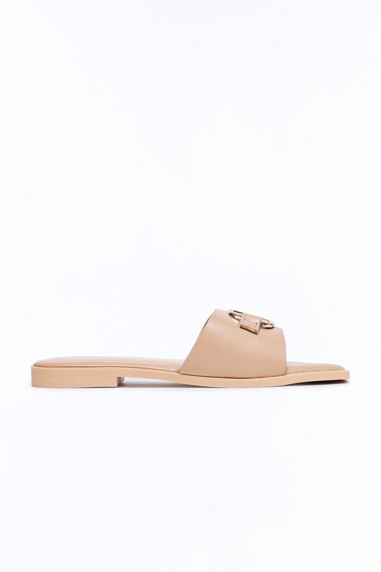 Kimber Hardware Slip On Sandals - Beige